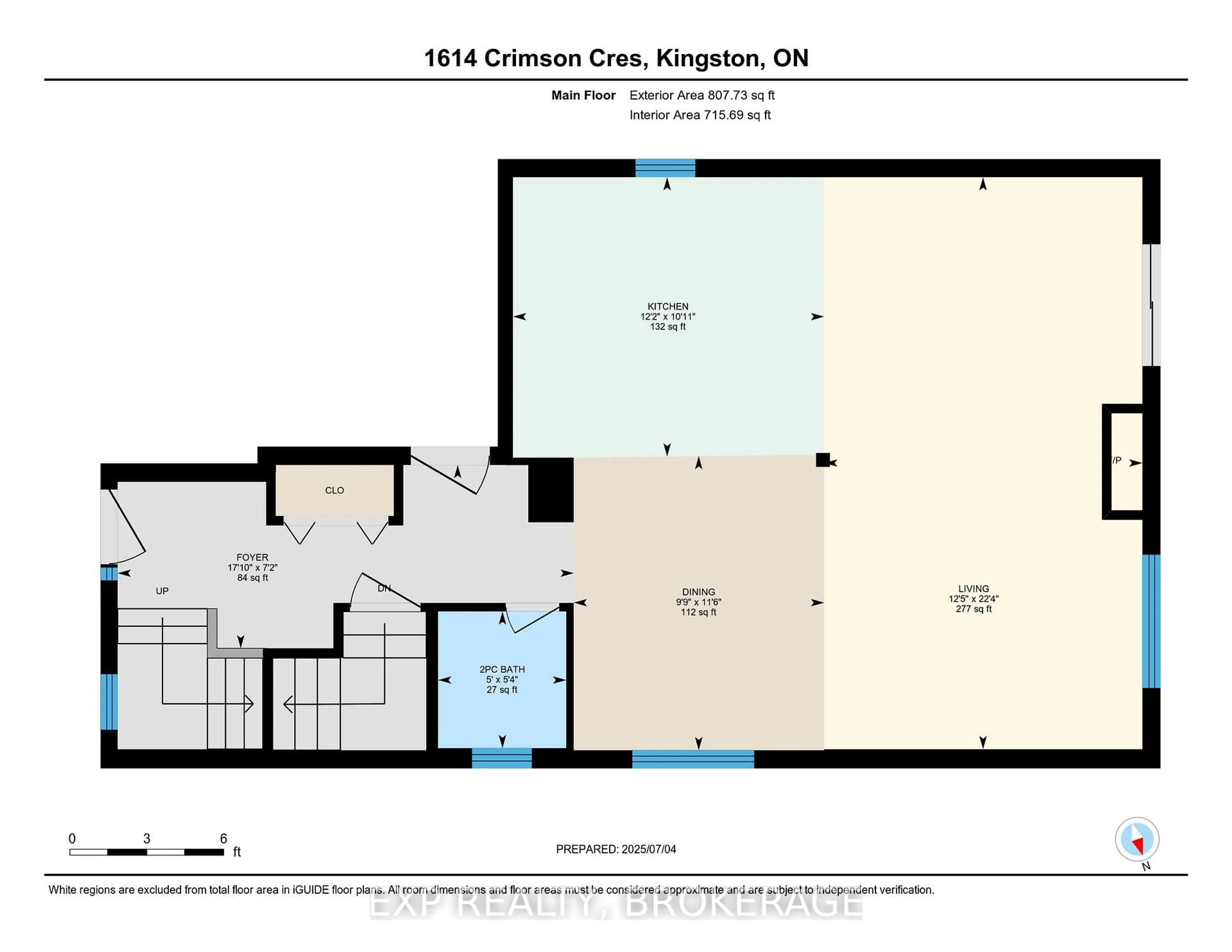 Floor plan for 1614 Crimson Cres, Kingston Ontario K7P 2W7