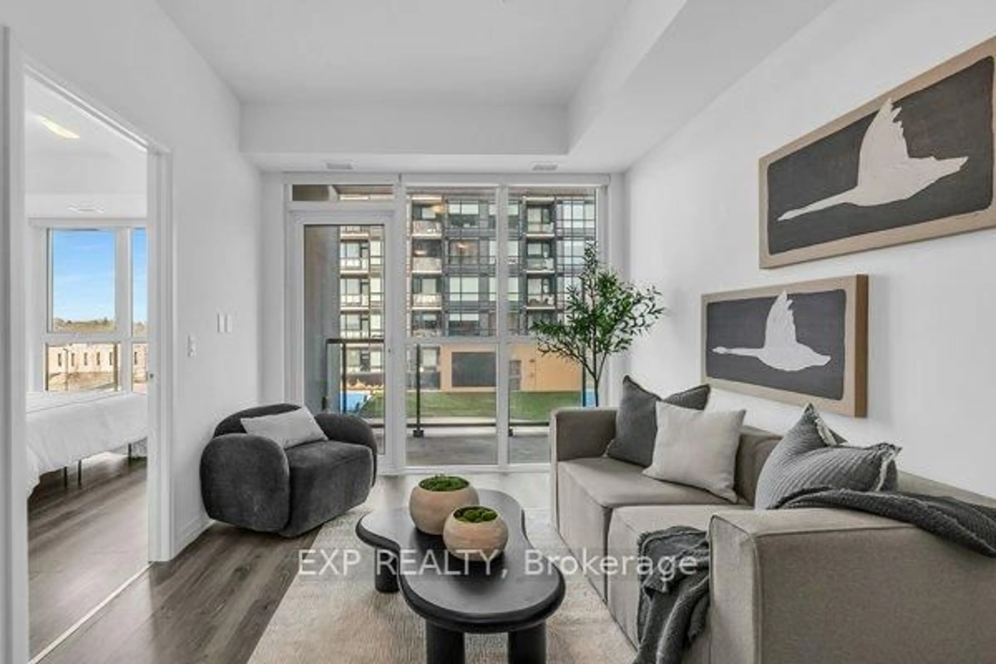 Living room with furniture, unknown for 108 Garment St #612, Kitchener Ontario N2G 0E2
