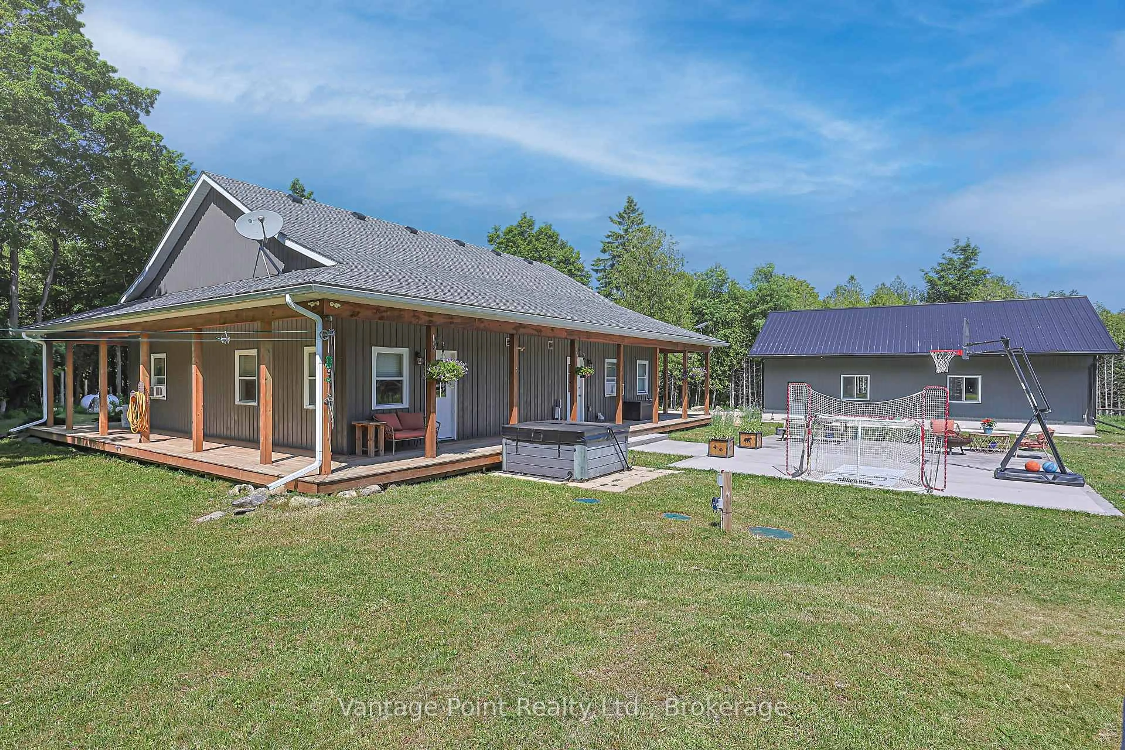 A pic from outside/outdoor area/front of a property/back of a property/a pic from drone, water/lake/river/ocean view for 114 Crawford Rd, Chatsworth Ontario N0H 1C0