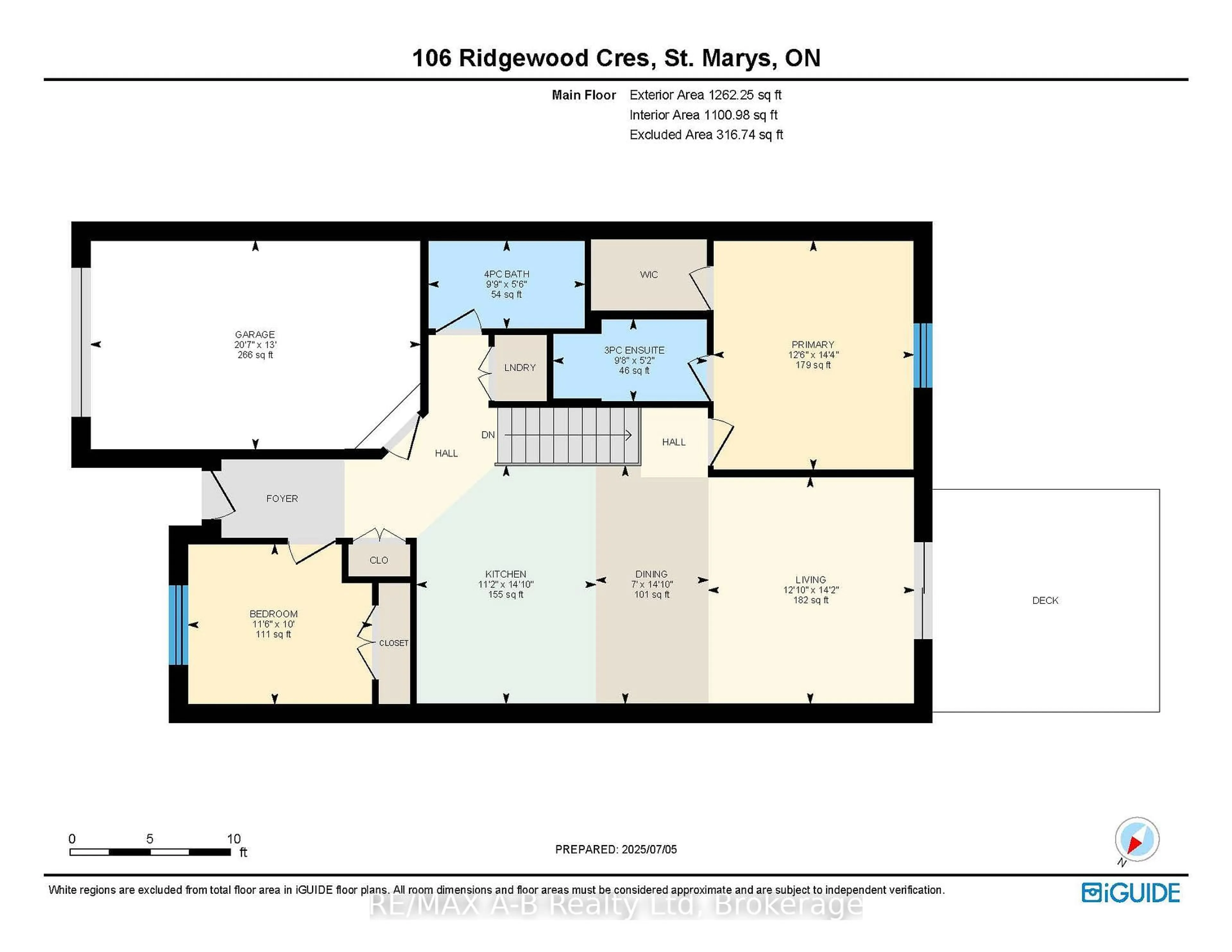 Floor plan for 106 Ridgewood Cres, St. Marys Ontario N4X 1E8