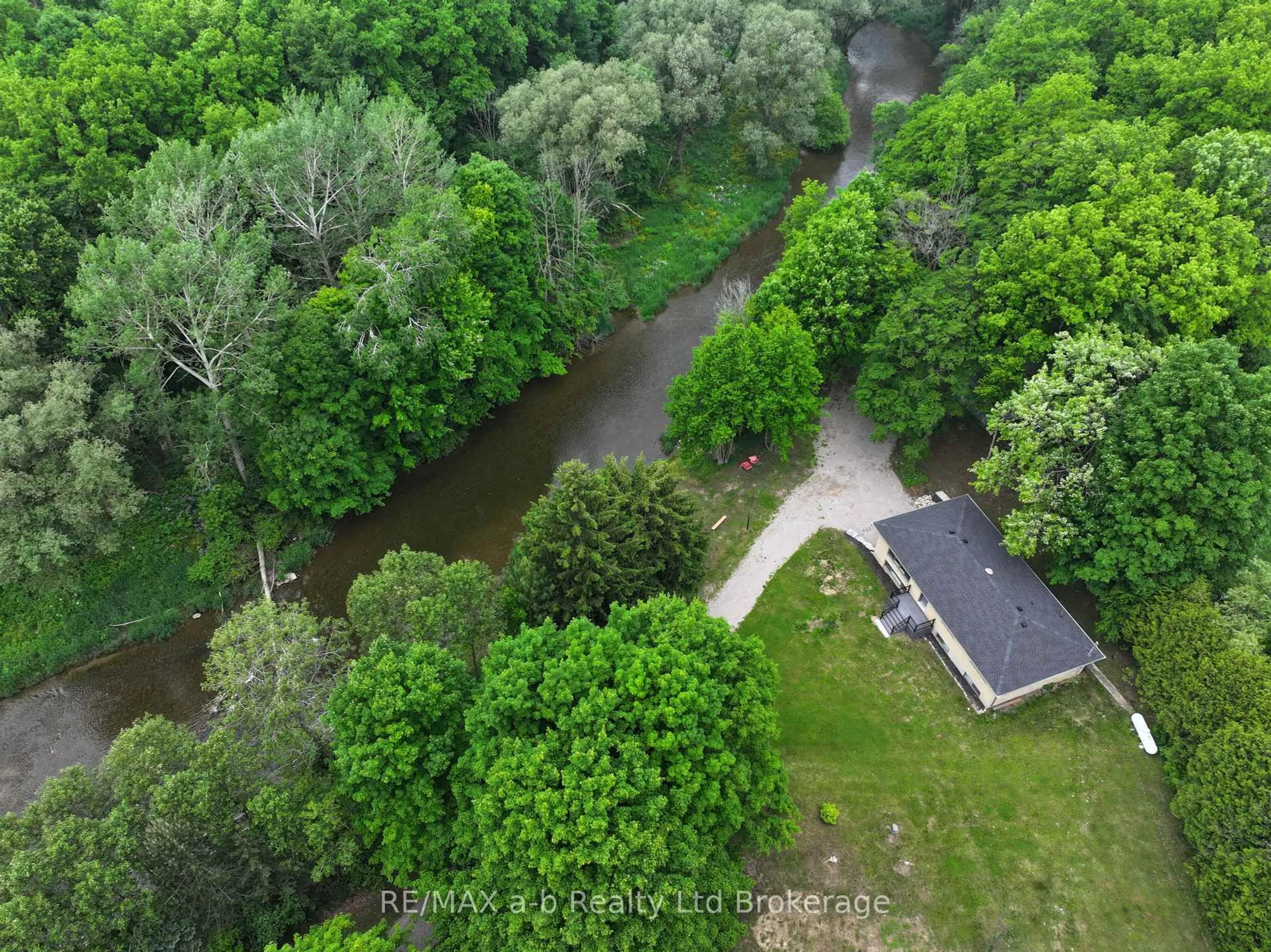 A pic from outside/outdoor area/front of a property/back of a property/a pic from drone, water/lake/river/ocean view for 743129 Road 74 Rd, Zorra Ontario N0M 2M0