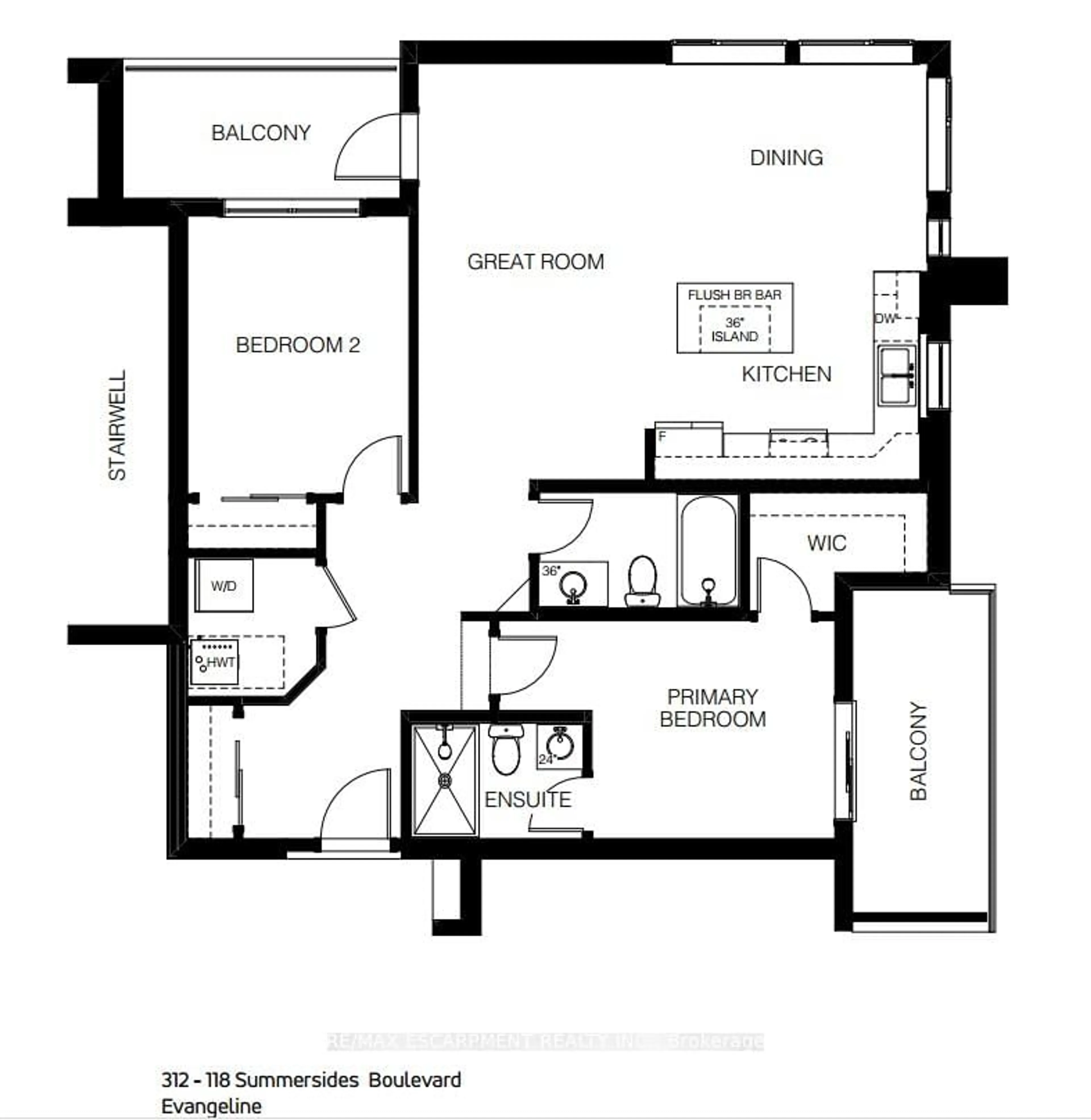 Floor plan for 118 SUMMERSIDES Blvd #312, Pelham Ontario L0E 1E1