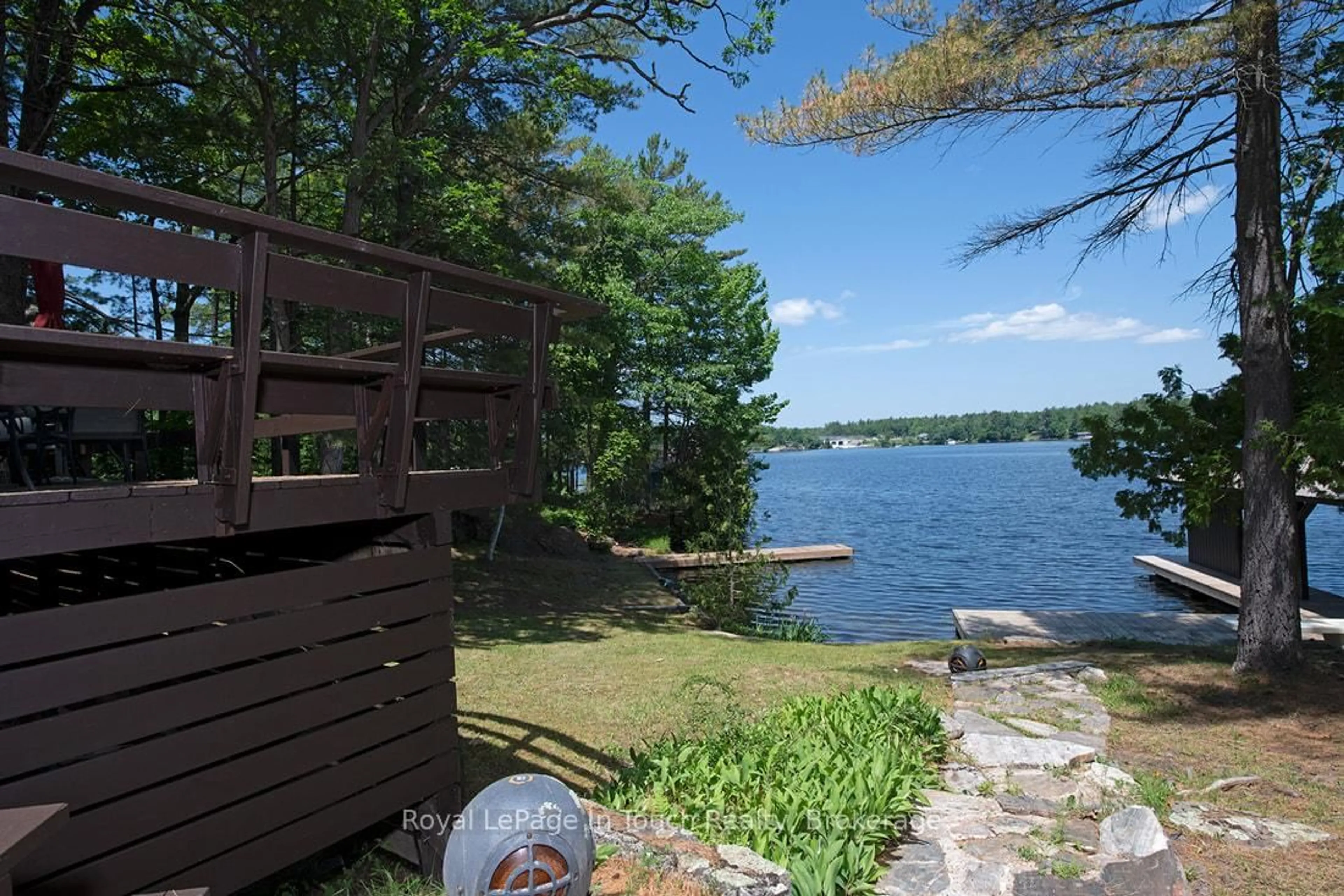 Patio, water/lake/river/ocean view for 211 Pickerel Point Rd, Georgian Bay Ontario L0K 1S0