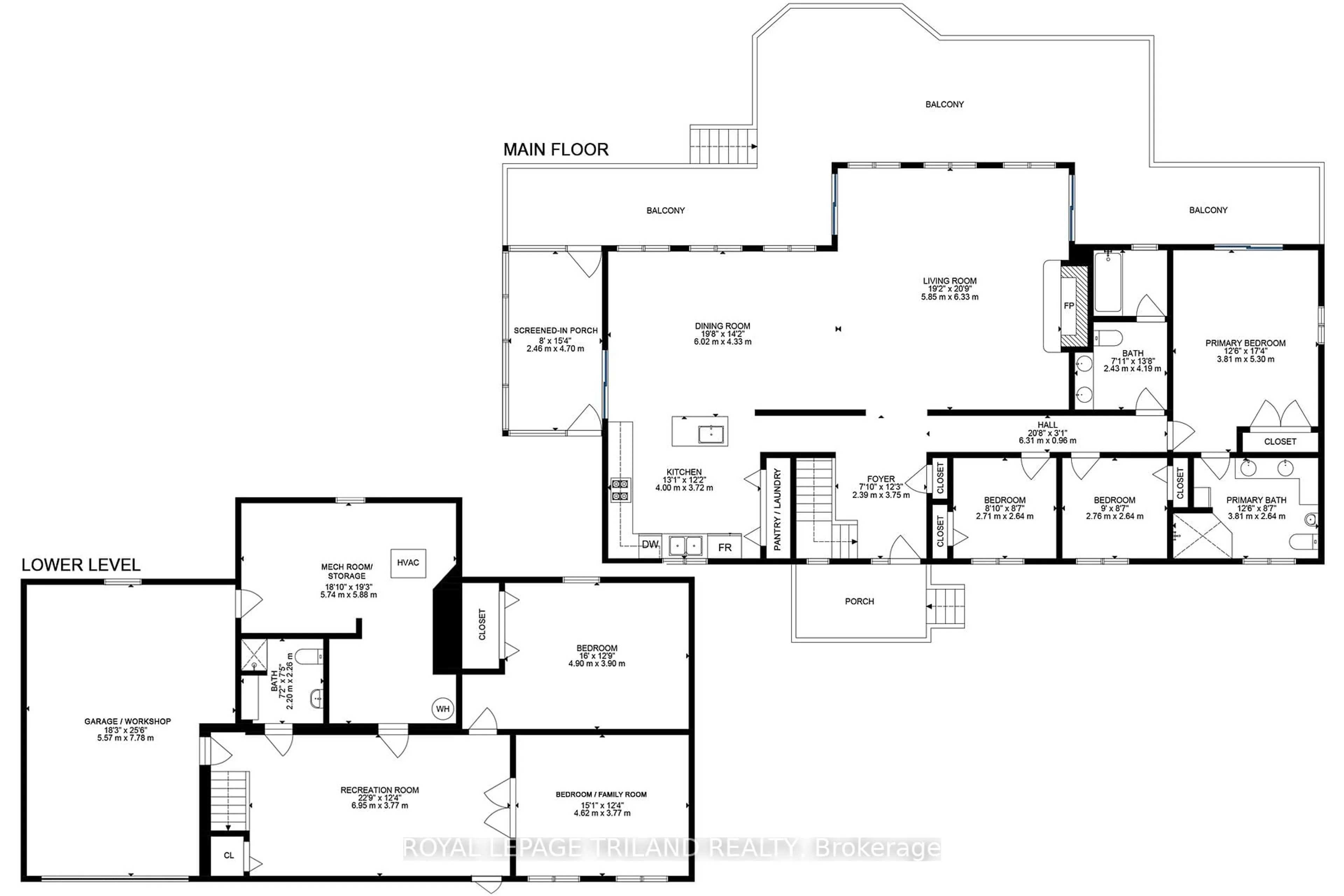Floor plan for 9856 Huron Pl, Lambton Shores Ontario N0M 1T0