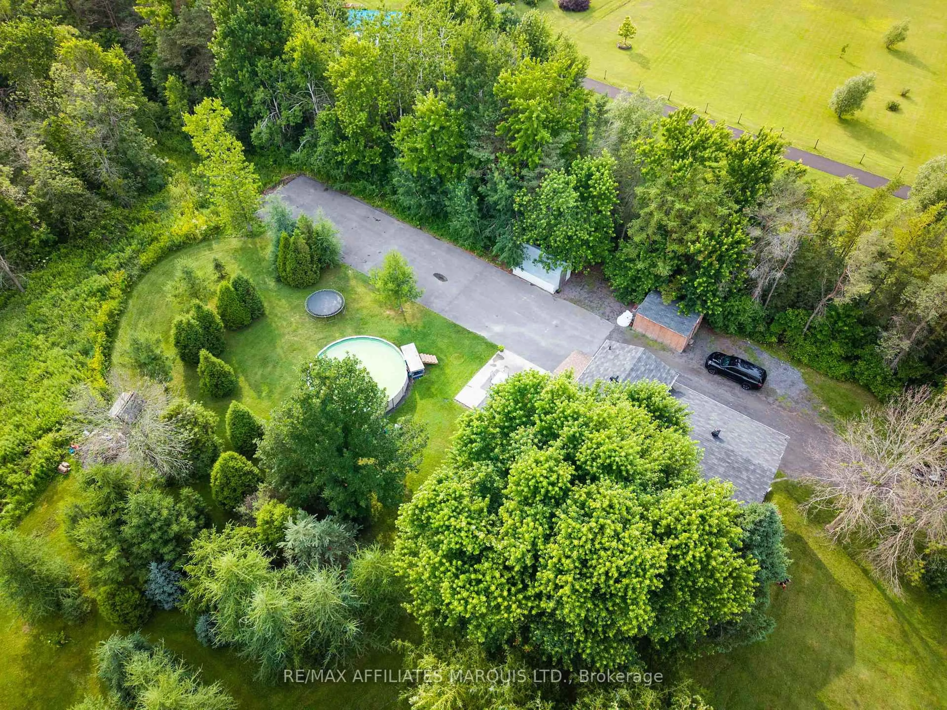 A pic from outside/outdoor area/front of a property/back of a property/a pic from drone, forest/trees view for 5042 Johnson Rd, South Glengarry Ontario K0C 2J0