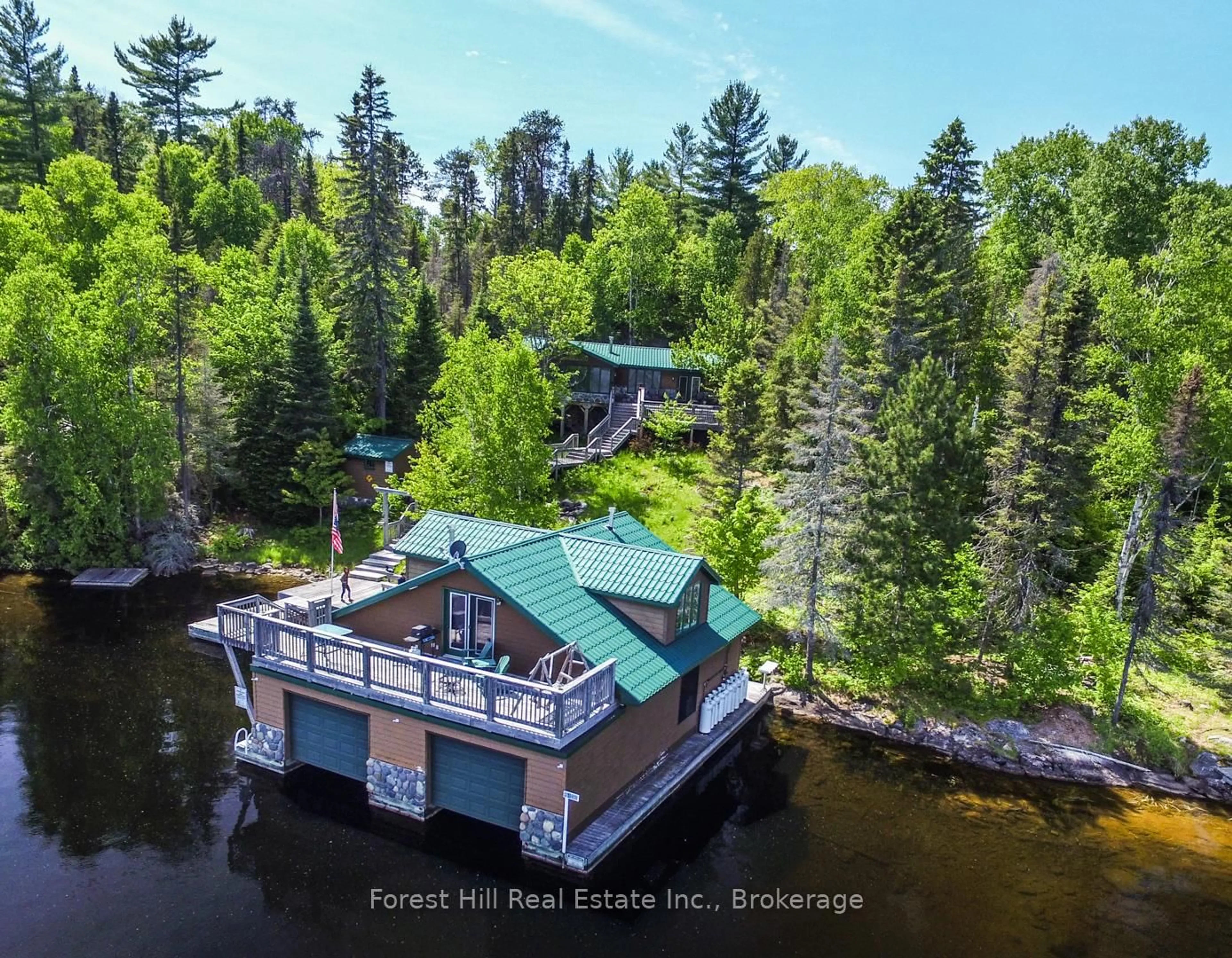 A pic from outside/outdoor area/front of a property/back of a property/a pic from drone, water/lake/river/ocean view for 10365 RABBIT, Temagami Ontario P0H 2H0