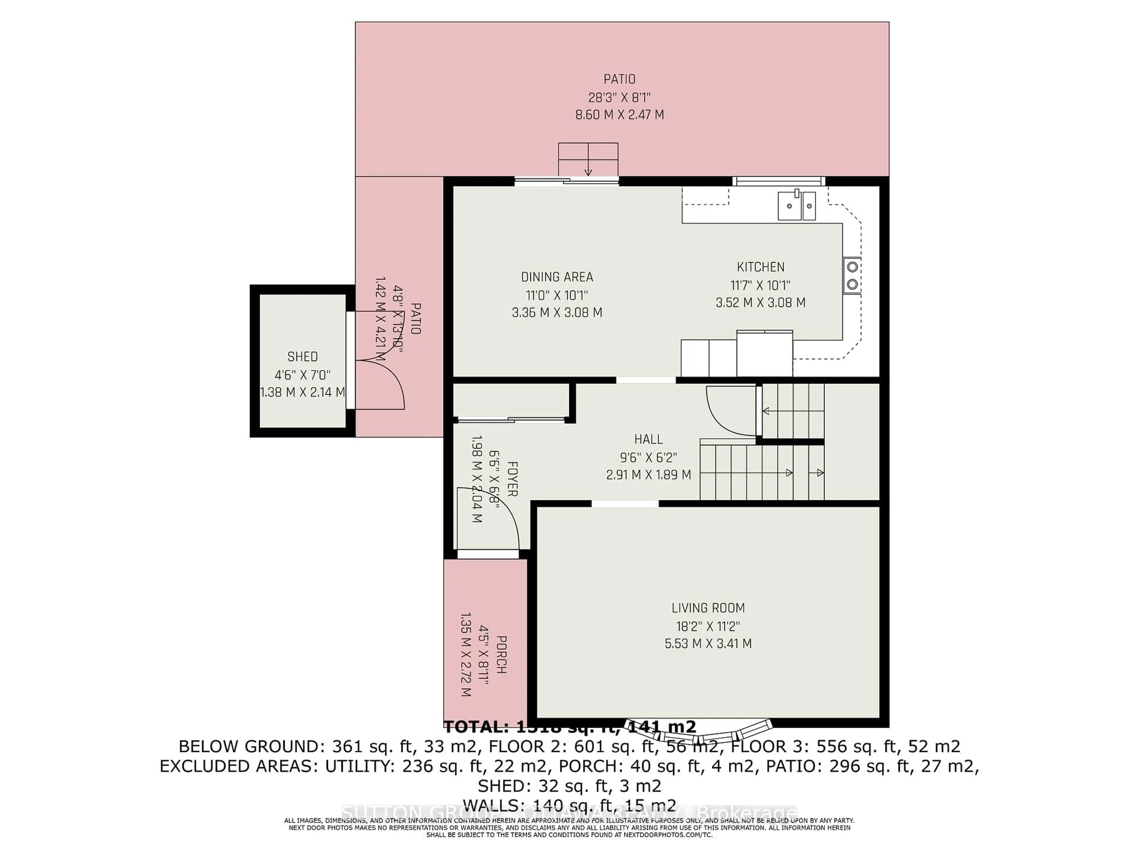 Floor plan for 848 Borland Dr, Ottawa Ontario K1E 1X5