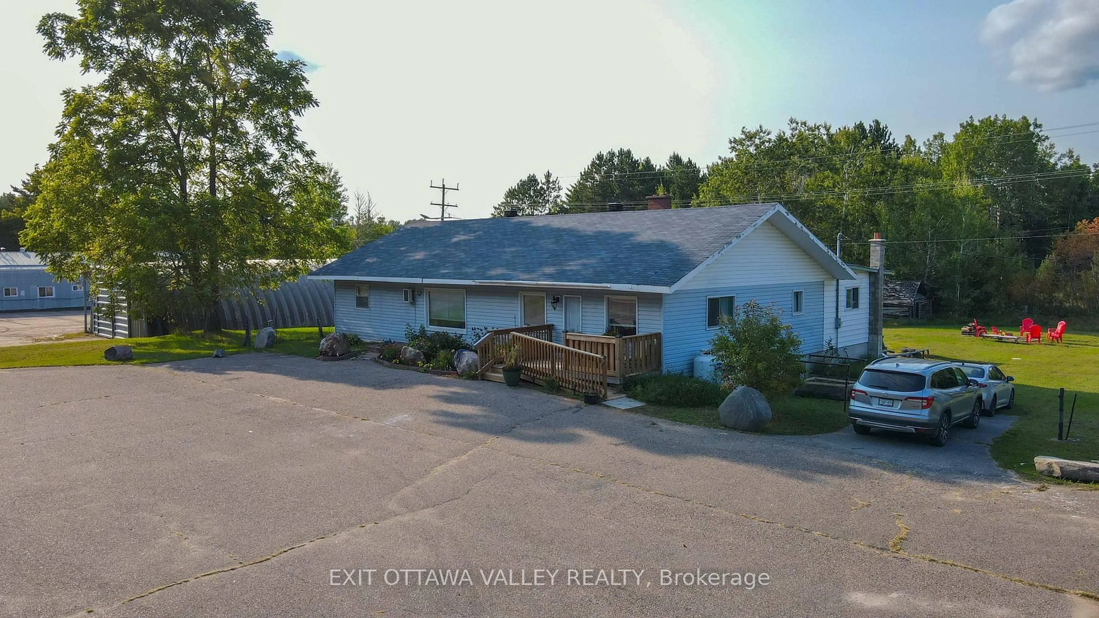 A pic from outside/outdoor area/front of a property/back of a property/a pic from drone, street for 16358 Highway 60 Highway, Killaloe Ontario K0J 2A0