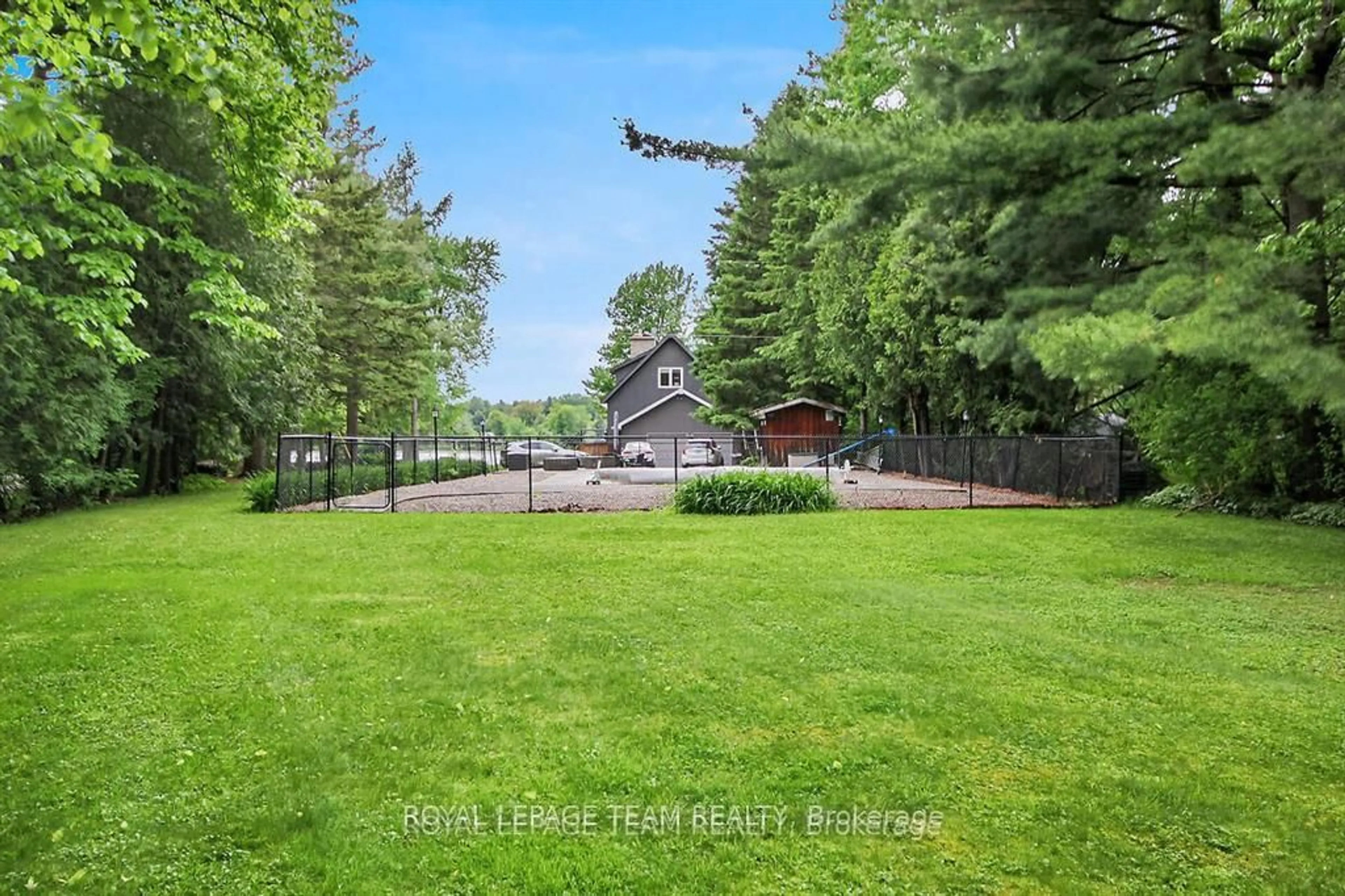 A pic from outside/outdoor area/front of a property/back of a property/a pic from drone, water/lake/river/ocean view for 3758 Mapleshore Dr, North Grenville Ontario K0G 1J0