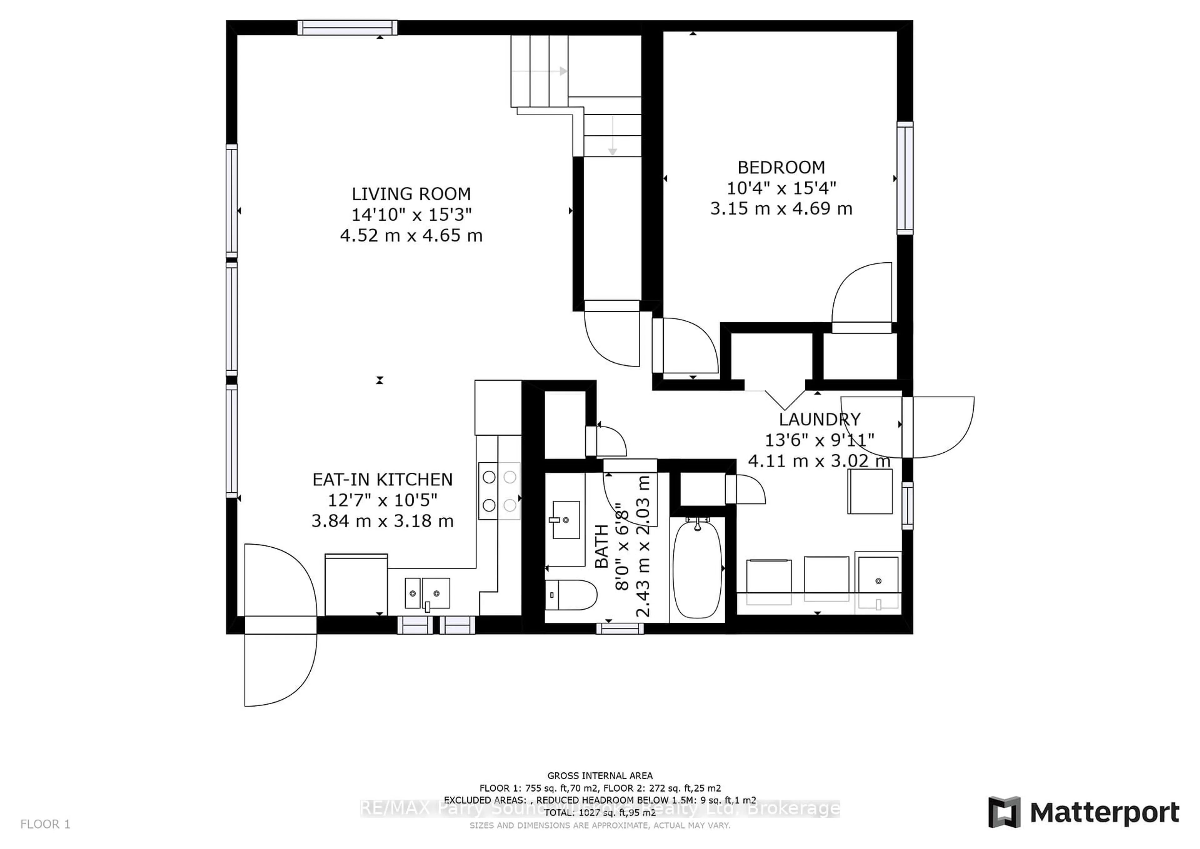 Floor plan for 14 Emily St, Parry Sound Ontario P2A 2P3