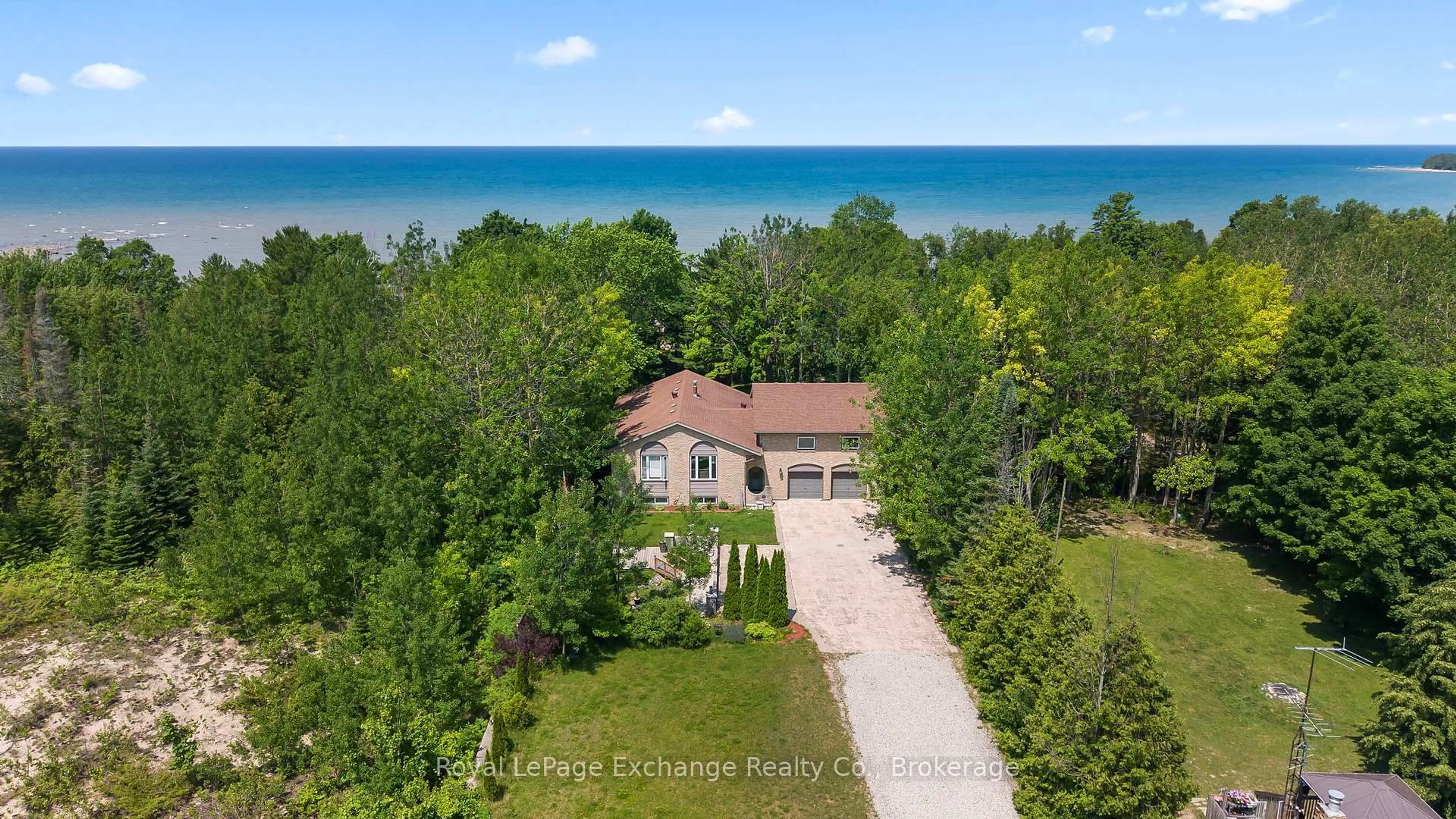 A pic from outside/outdoor area/front of a property/back of a property/a pic from drone, water/lake/river/ocean view for 71 Upper Lorne Beach Rd, Kincardine Ontario N0G 2T0