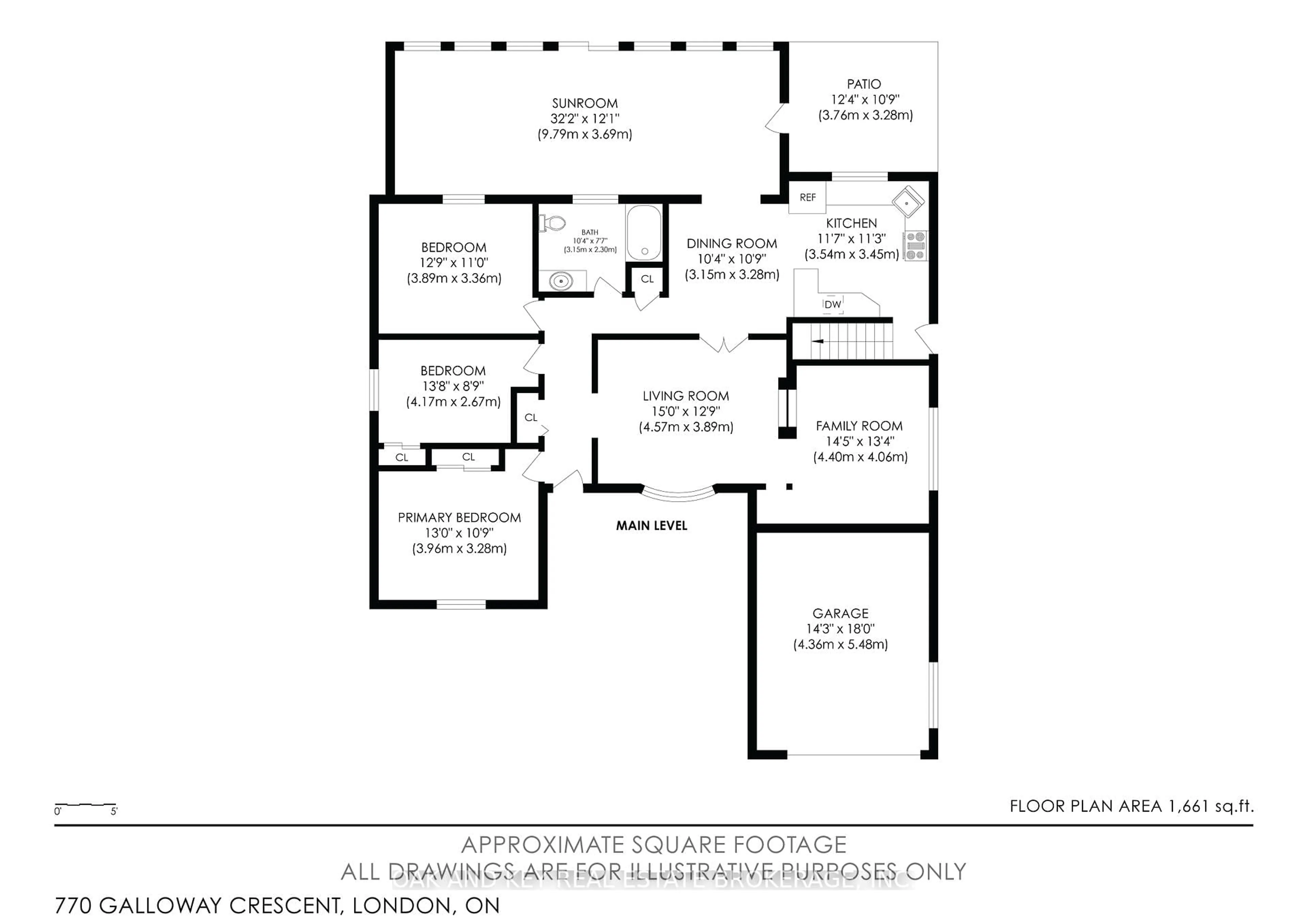 Floor plan for 770 Galloway Cres, London South Ontario N6J 2Y7