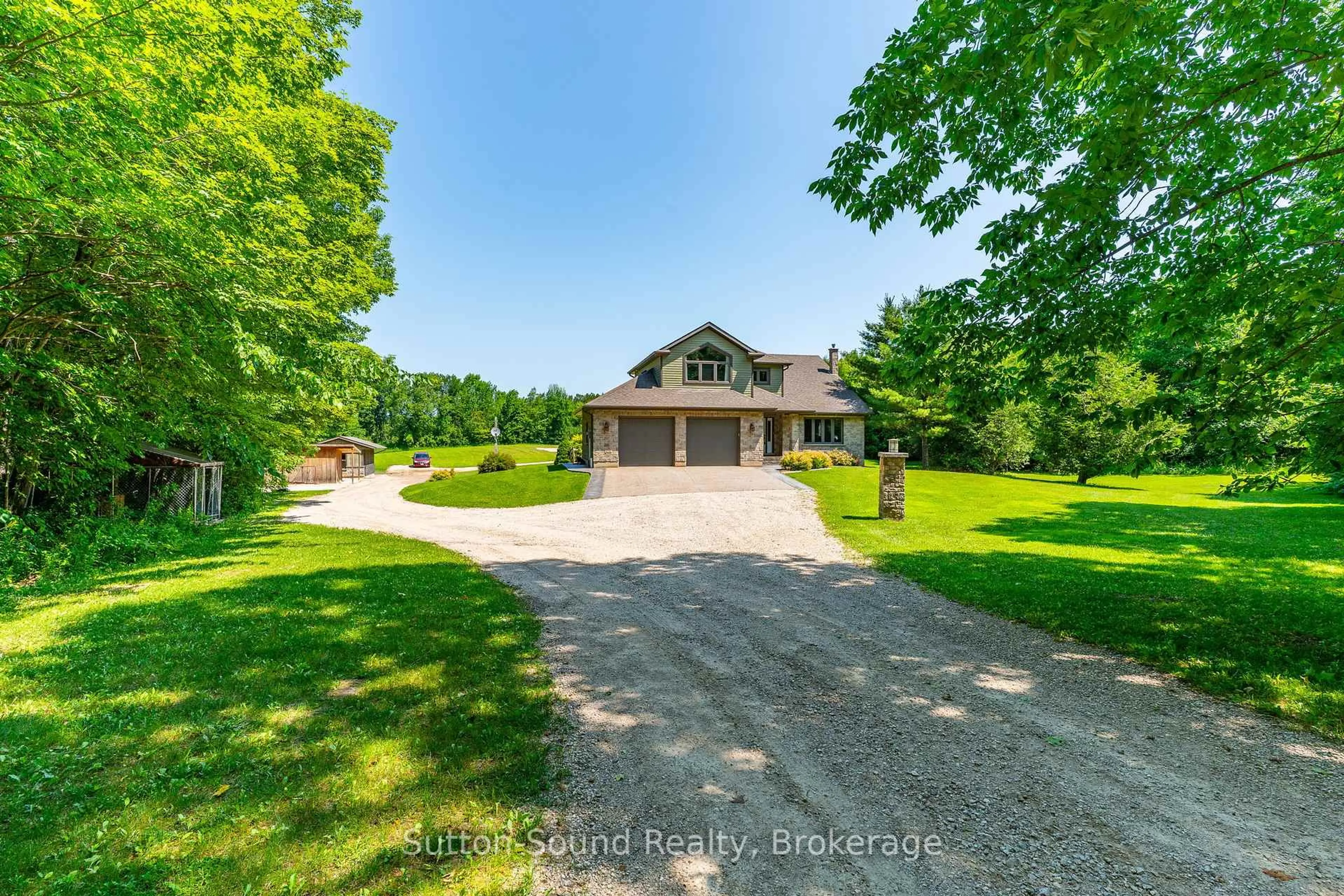 A pic from outside/outdoor area/front of a property/back of a property/a pic from drone, water/lake/river/ocean view for 782801 3 Sdrd, Chatsworth Ontario N0H 1G0