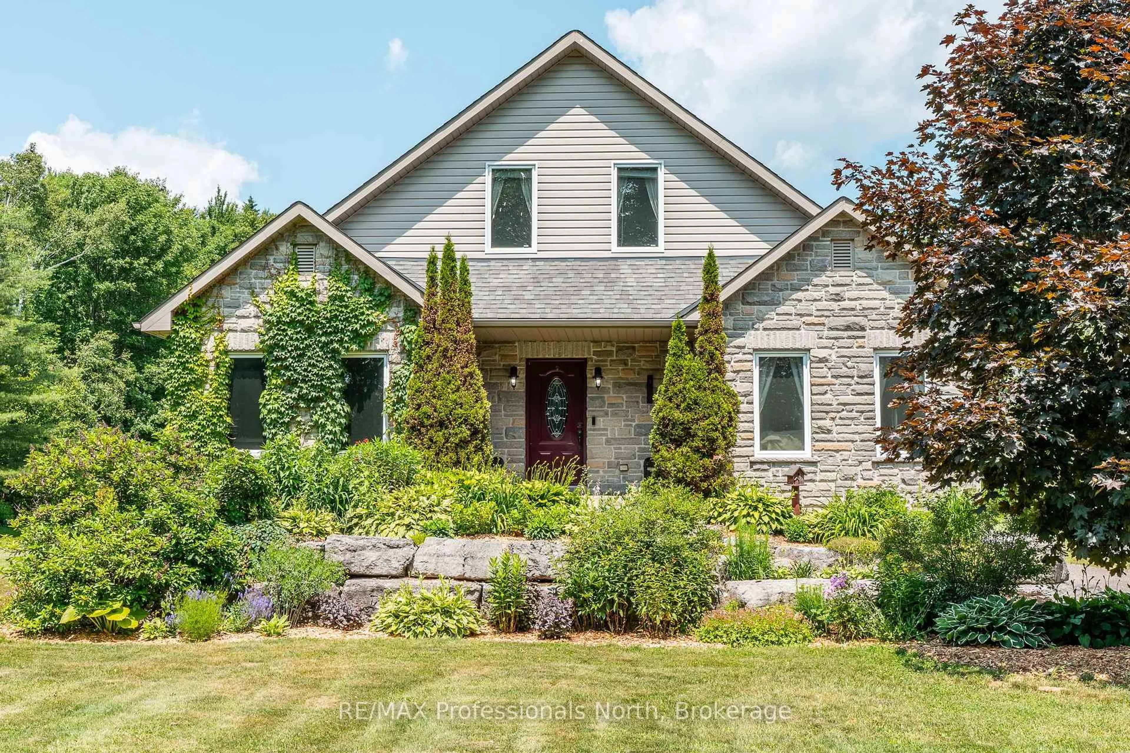 Home with brick exterior material, street for 3981 Deep Bay Rd, Minden Hills Ontario K0M 2K0