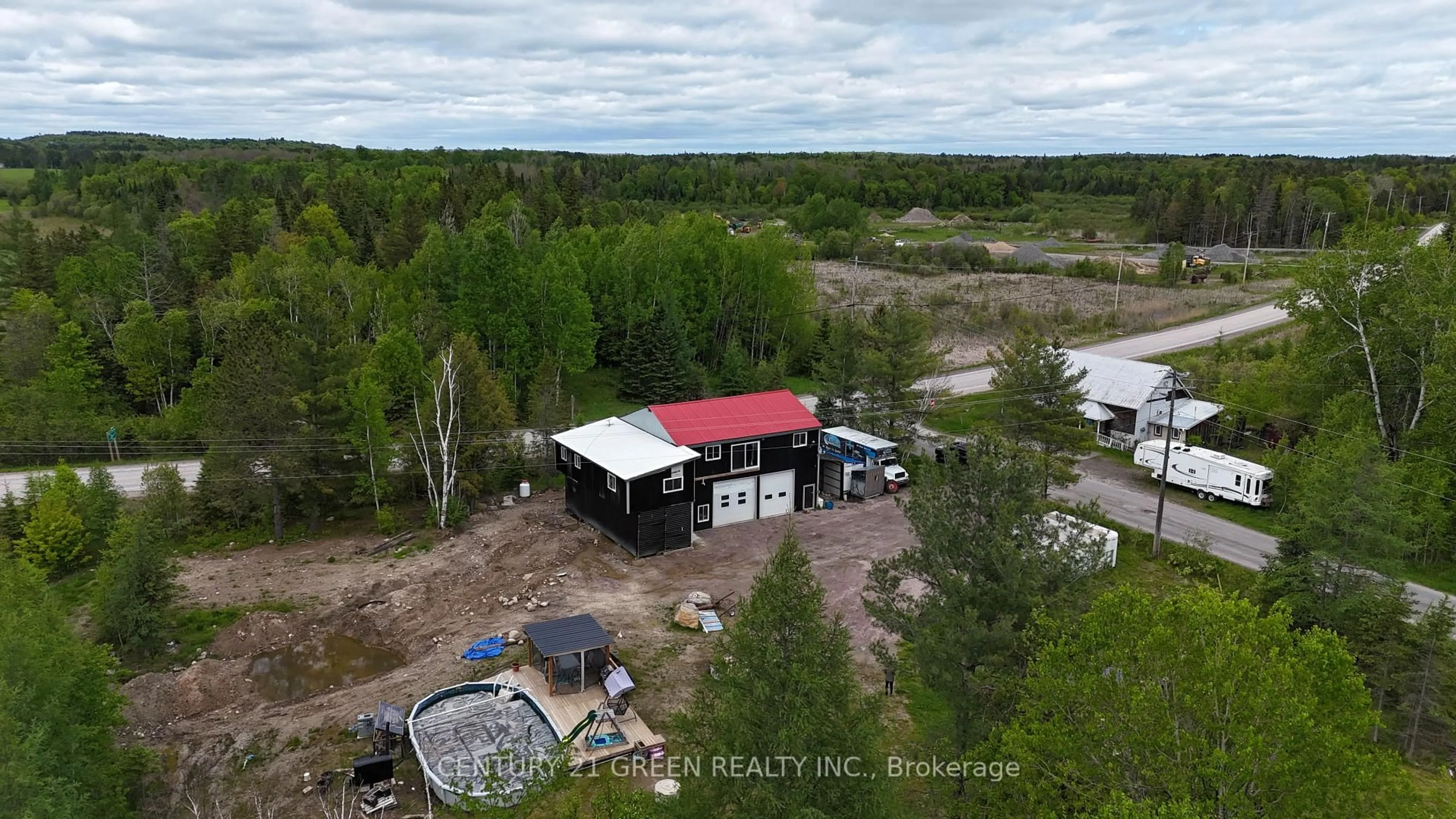 A pic from outside/outdoor area/front of a property/back of a property/a pic from drone, building for 6 Seagull Lake Rd, Parry Sound Remote Area Ontario P0H 1A0