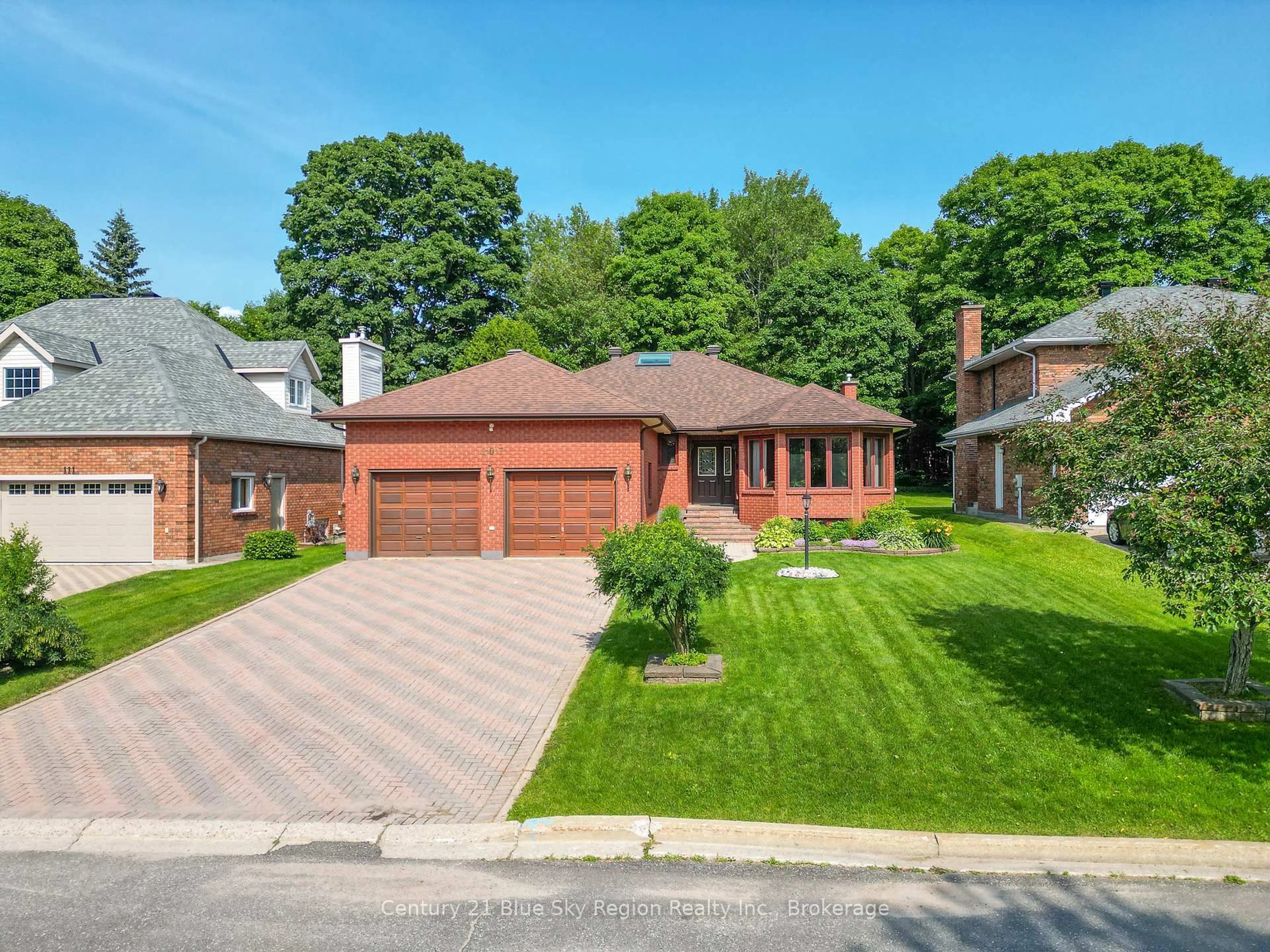 Home with brick exterior material, street for 107 Nottingham Dr, North Bay Ontario P1C 1K4