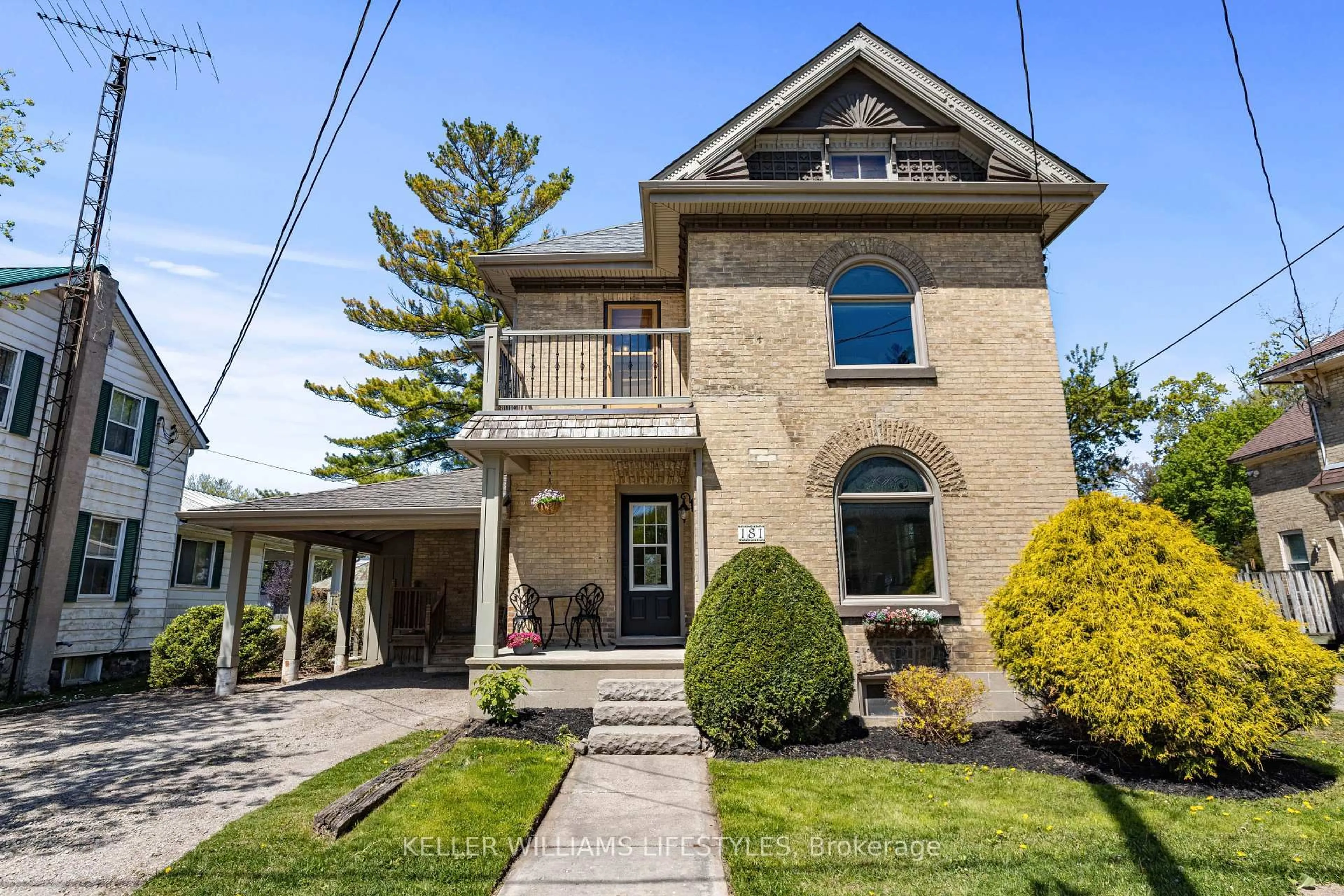 Home with brick exterior material, street for 181 Parkhill Main St, North Middlesex Ontario N0M 2K0