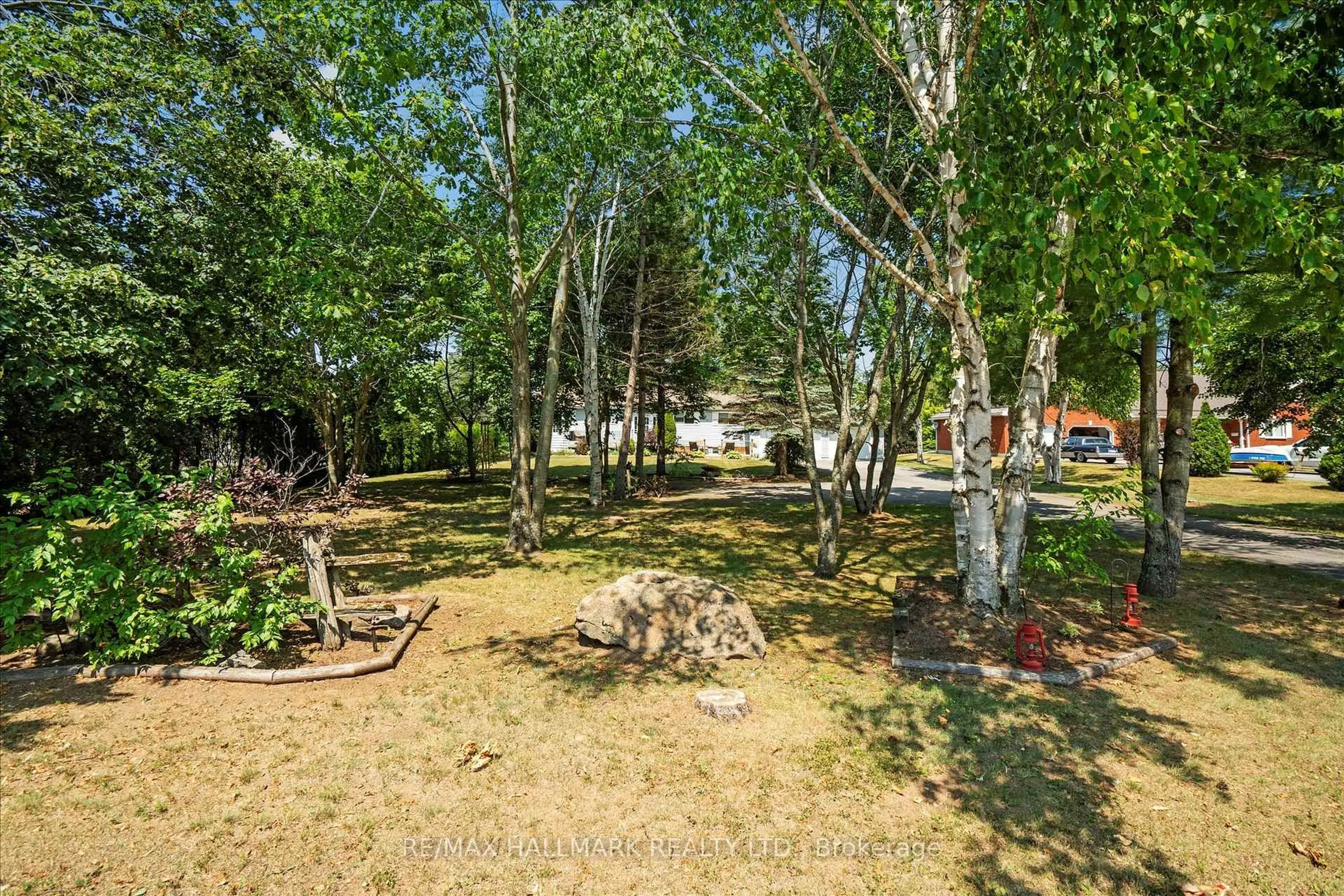 A pic from outside/outdoor area/front of a property/back of a property/a pic from drone, forest/trees view for 6 Evans Dr, Kawartha Lakes Ontario K0M 1N0