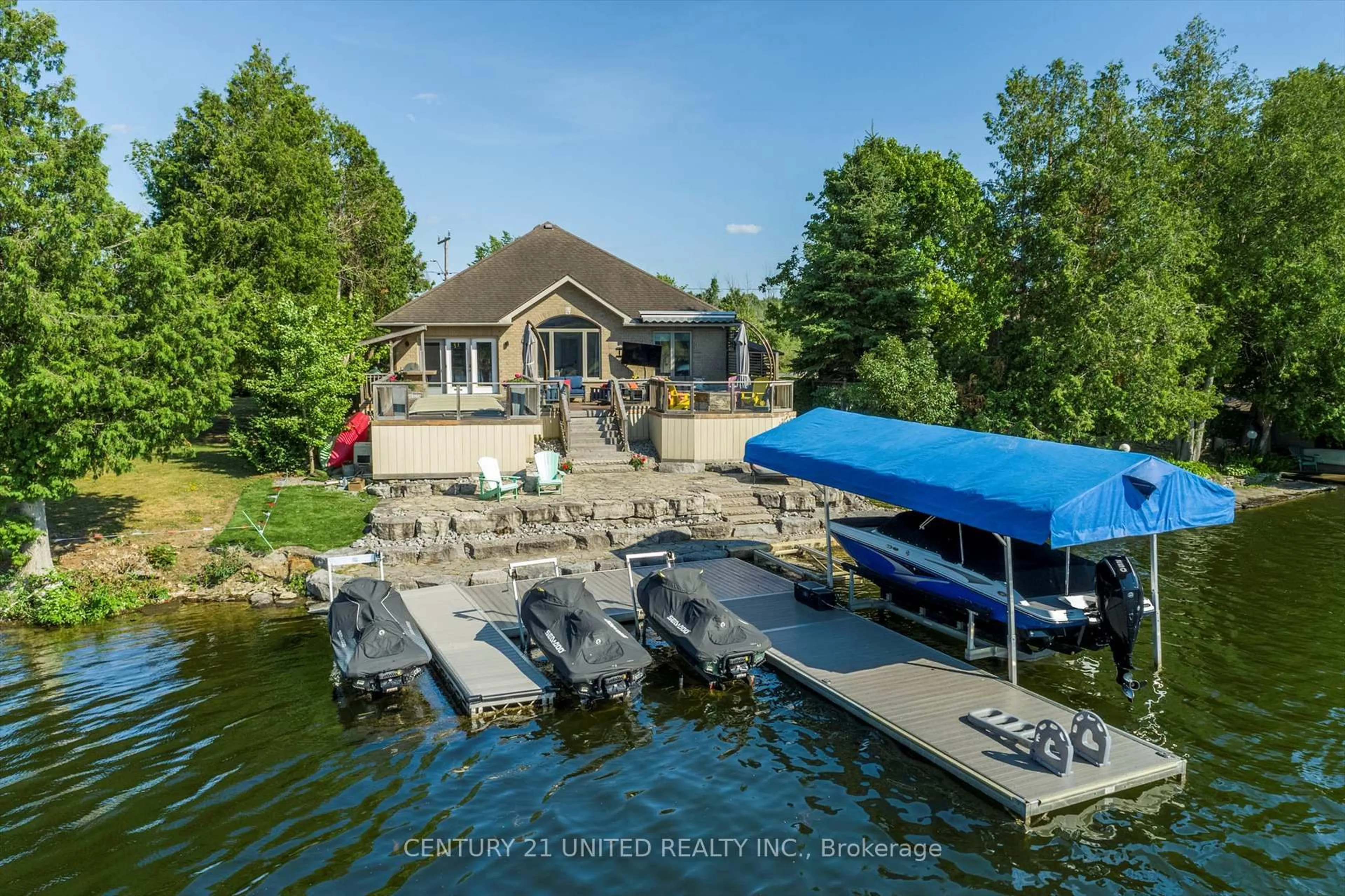 A pic from outside/outdoor area/front of a property/back of a property/a pic from drone, water/lake/river/ocean view for 145 Homewood Ave, Trent Hills Ontario K0L 1Y0