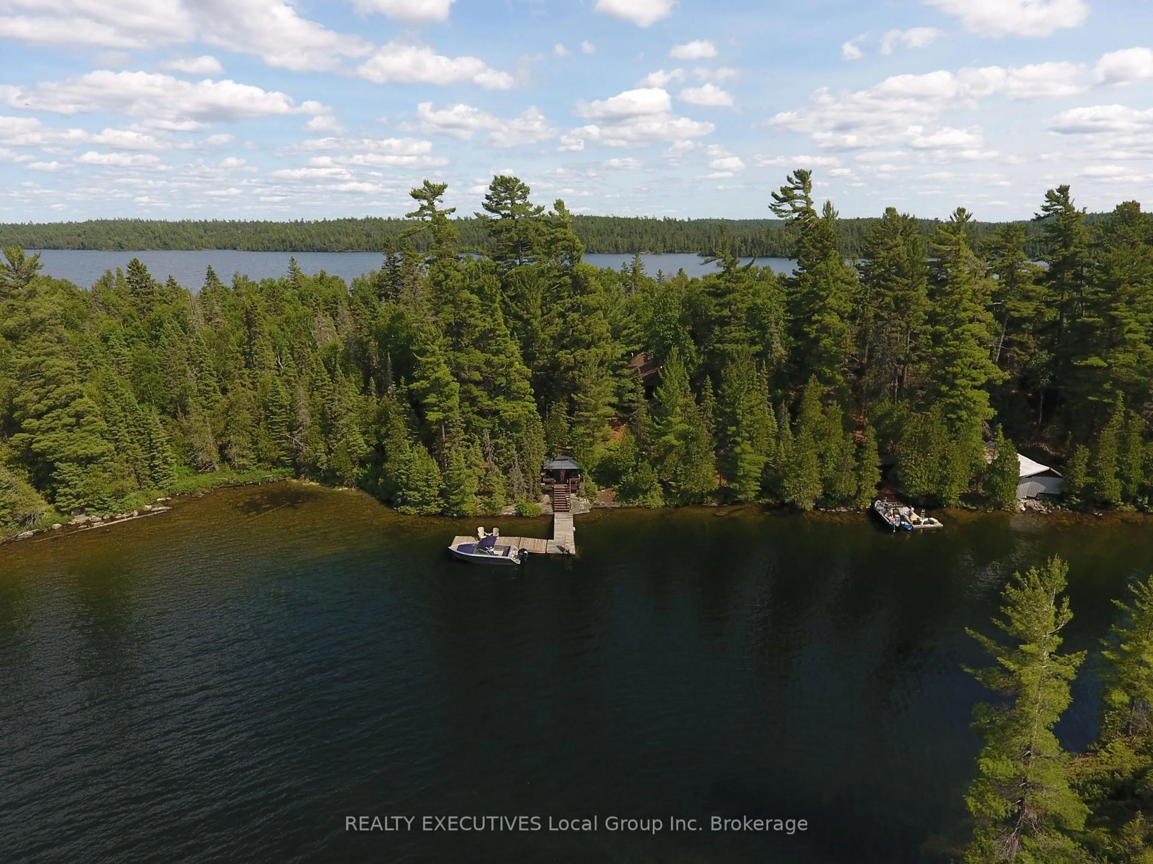 A pic from outside/outdoor area/front of a property/back of a property/a pic from drone, water/lake/river/ocean view for PT 127 Island, Temagami Ontario P0H 2H0