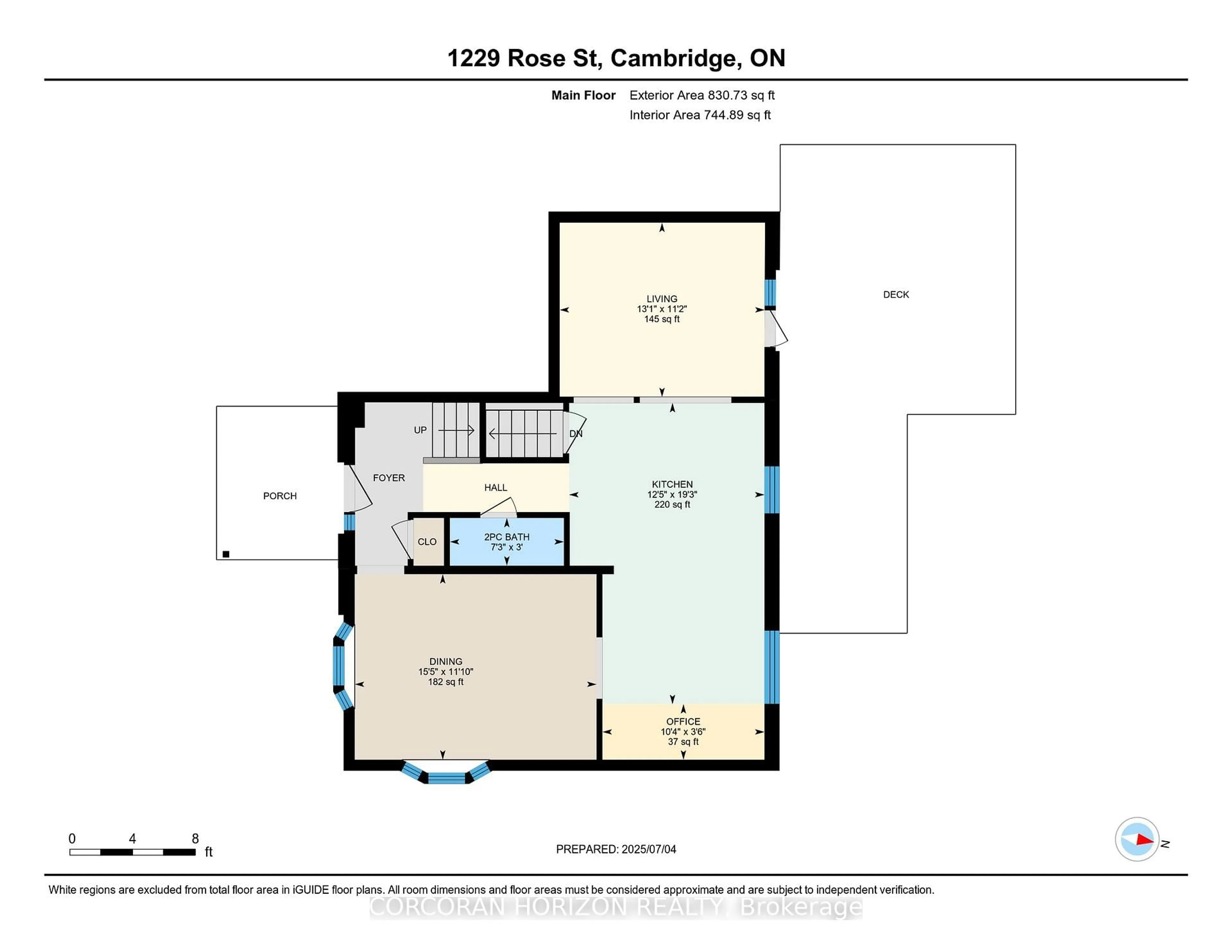 Floor plan for 1229 Rose St, Cambridge Ontario N3H 2G3