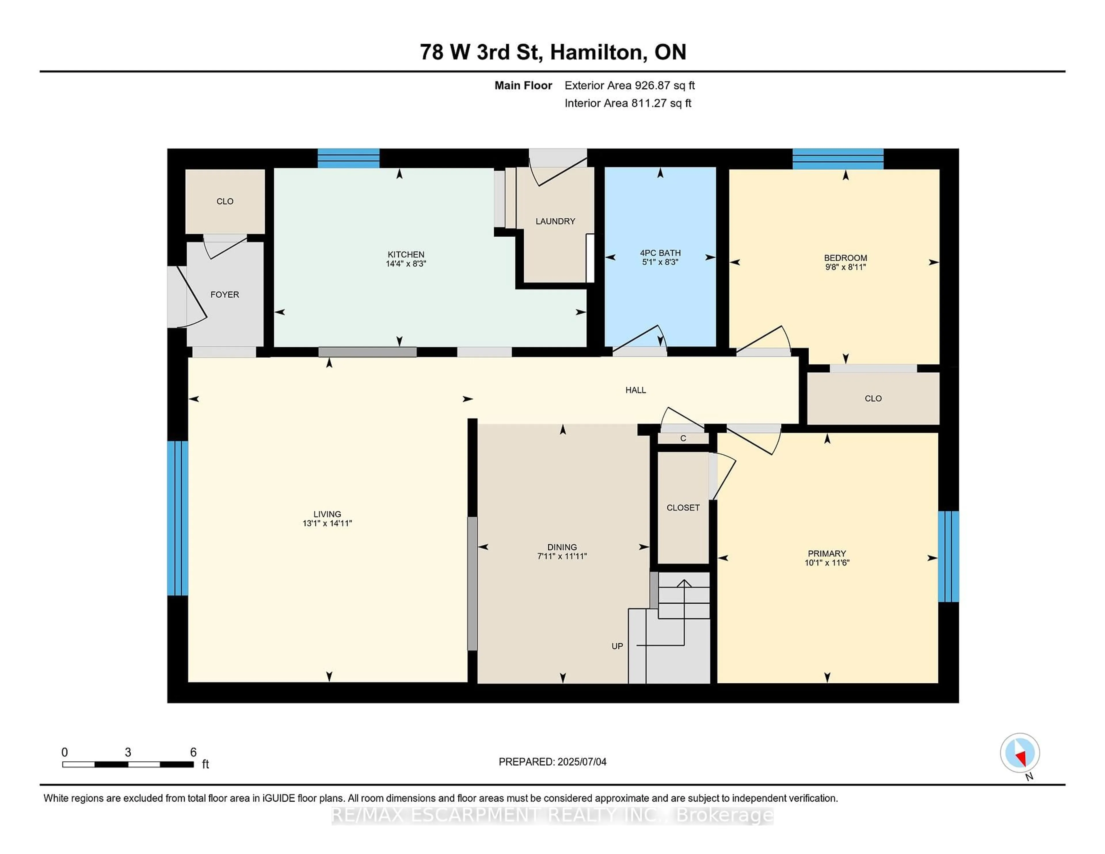 Floor plan for 78 West 3rd St, Hamilton Ontario L9C 3K3