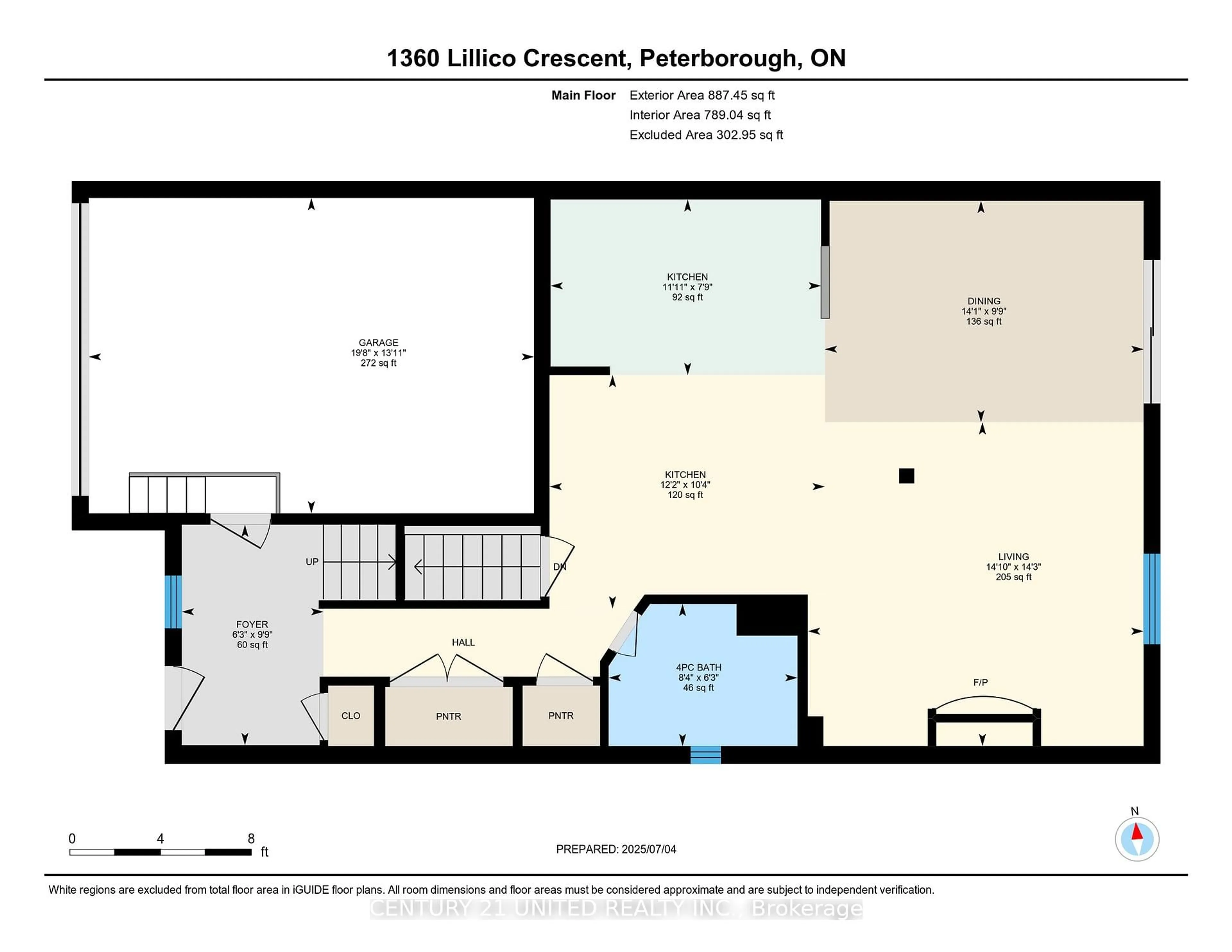 Floor plan for 1360 Lillico Cres, Peterborough West Ontario K9K 2K9