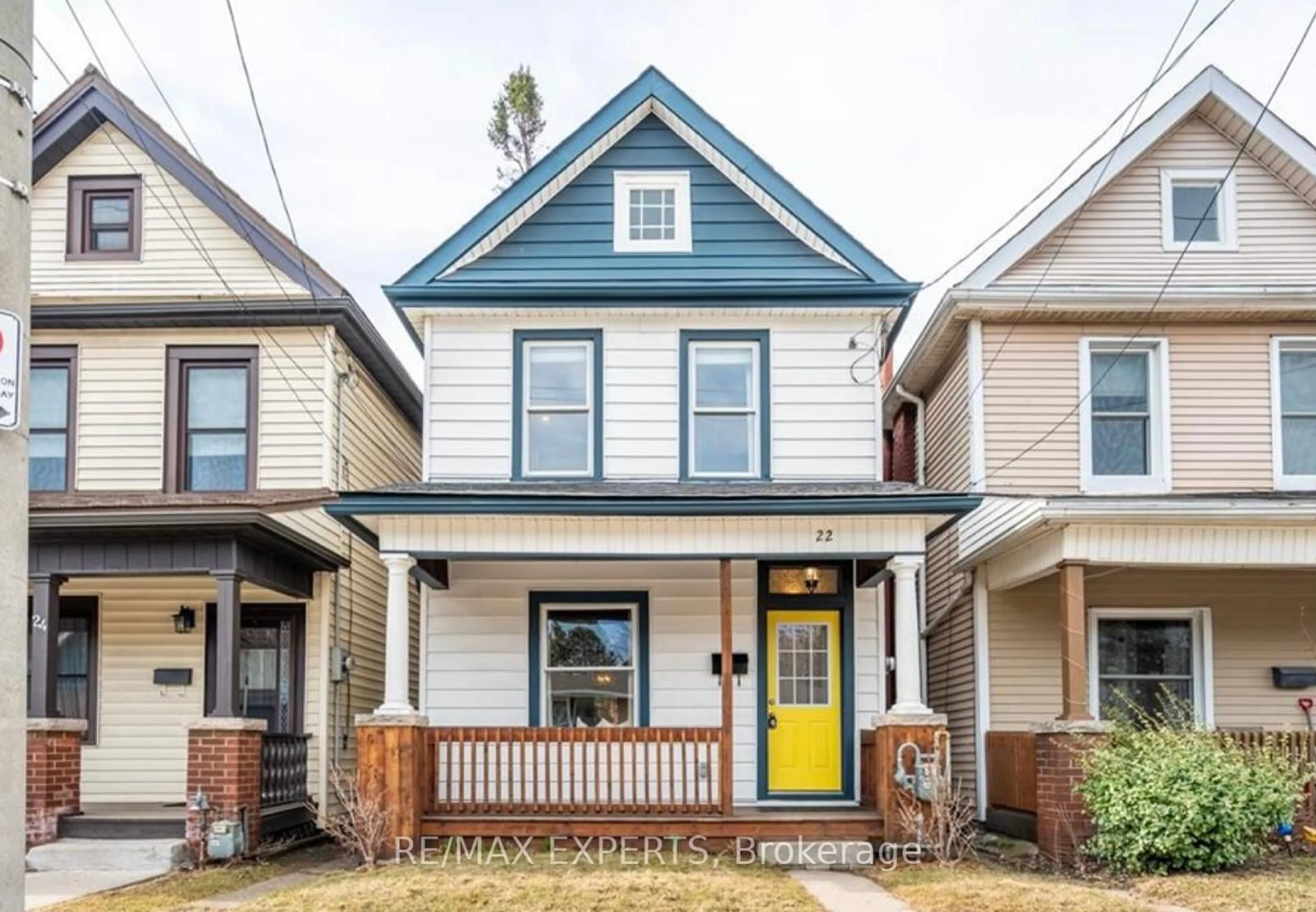 Home with vinyl exterior material, street for 22 Burlington St, Hamilton Ontario L8L 4G2