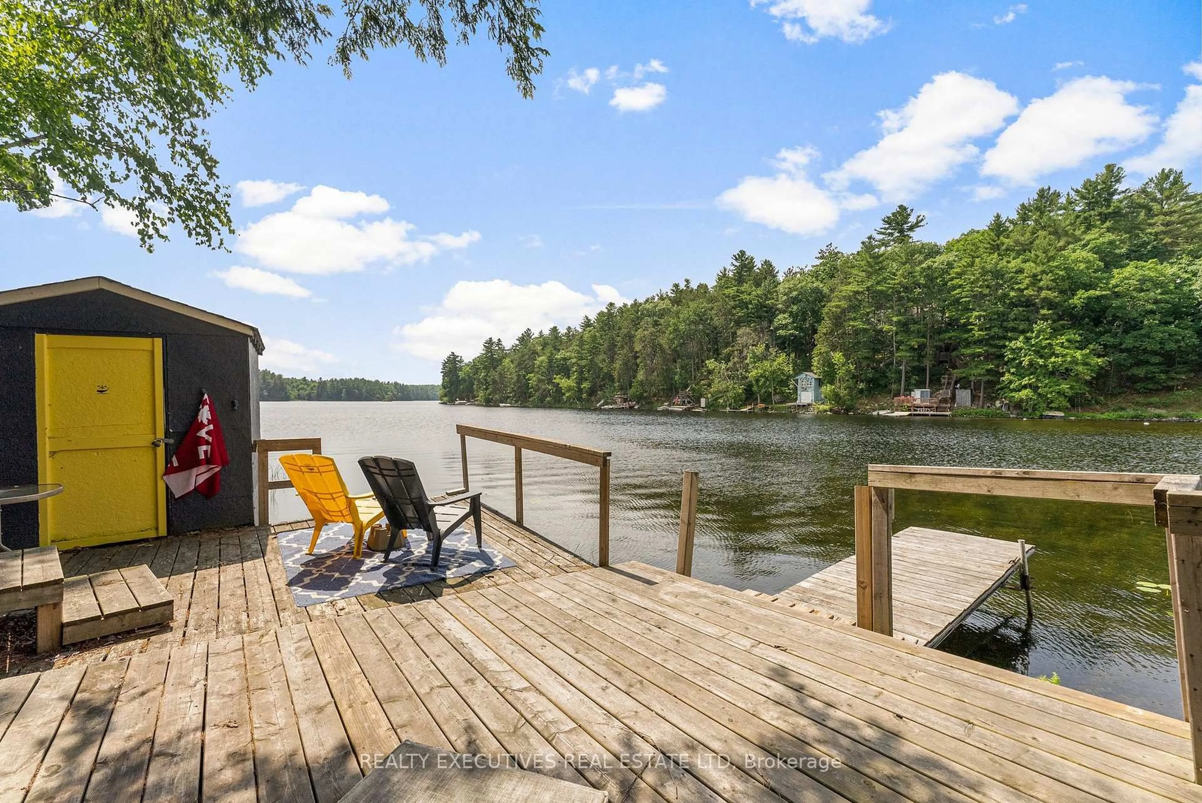 Patio, water/lake/river/ocean view for 2046 Cyr Point Rd, Perth Ontario K7H 3C9