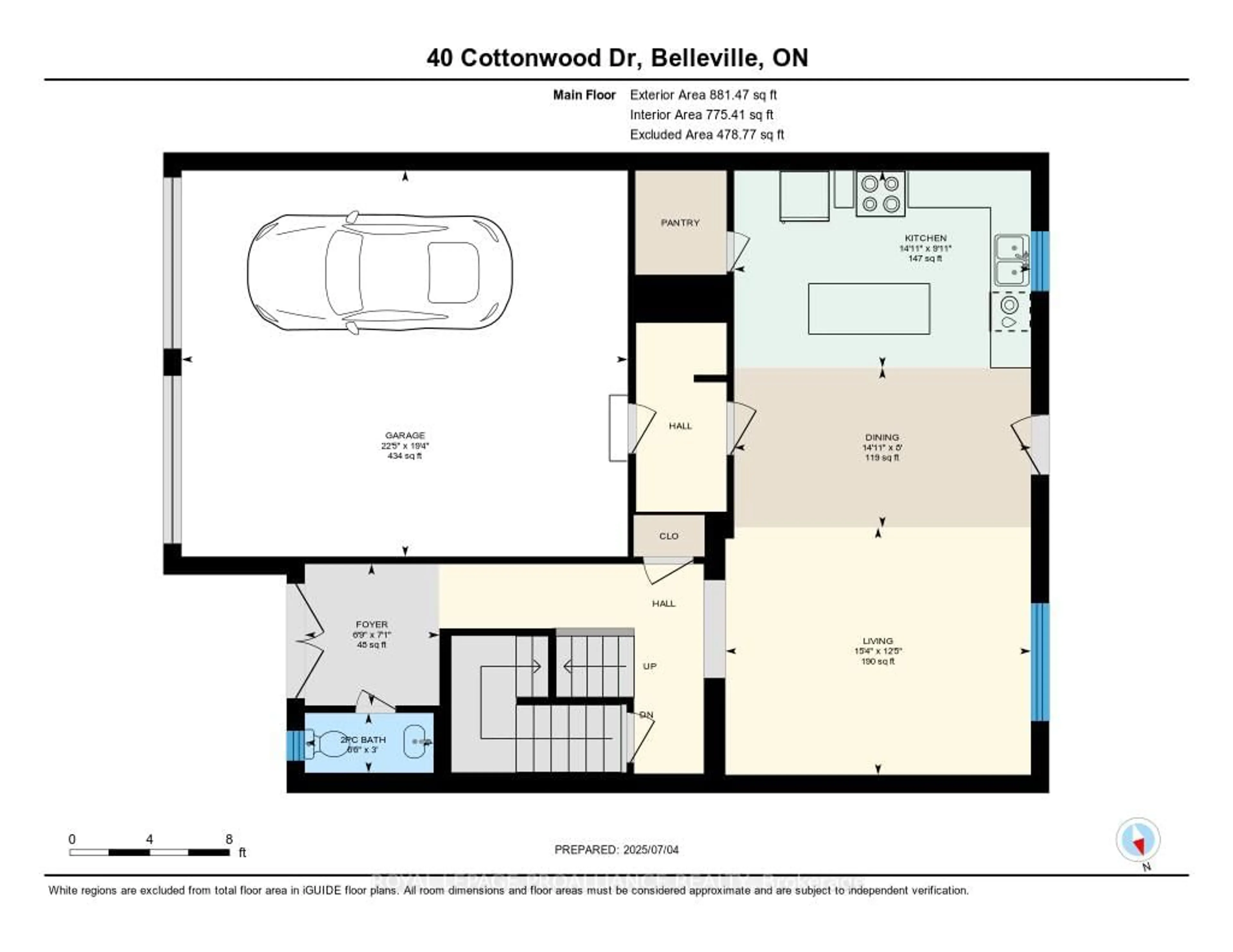 Floor plan for 40 Cottonwood Dr, Belleville Ontario K8N 0B2