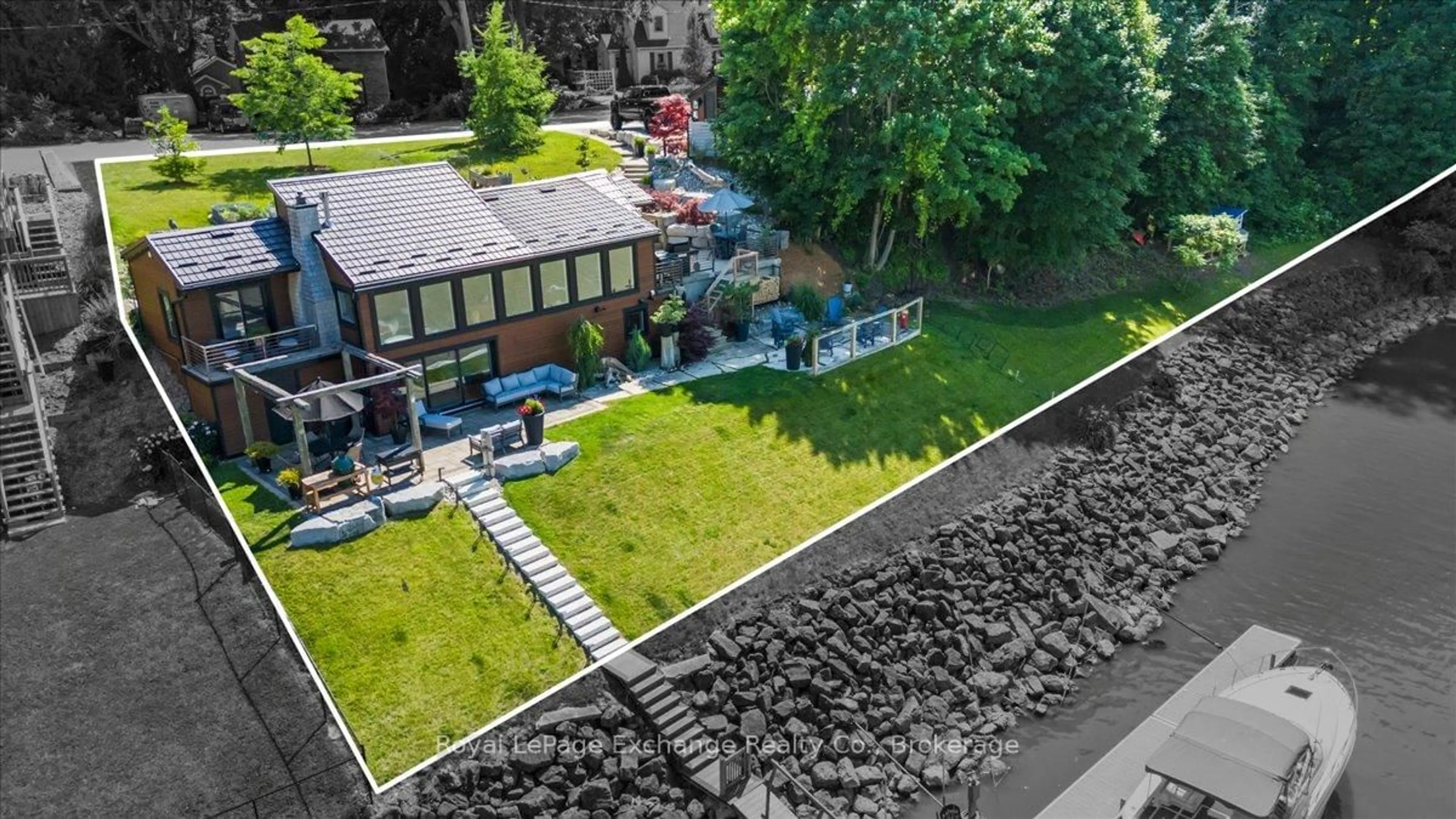 A pic from outside/outdoor area/front of a property/back of a property/a pic from drone, street for 268 Saugeen St, Saugeen Shores Ontario N0H 2L0