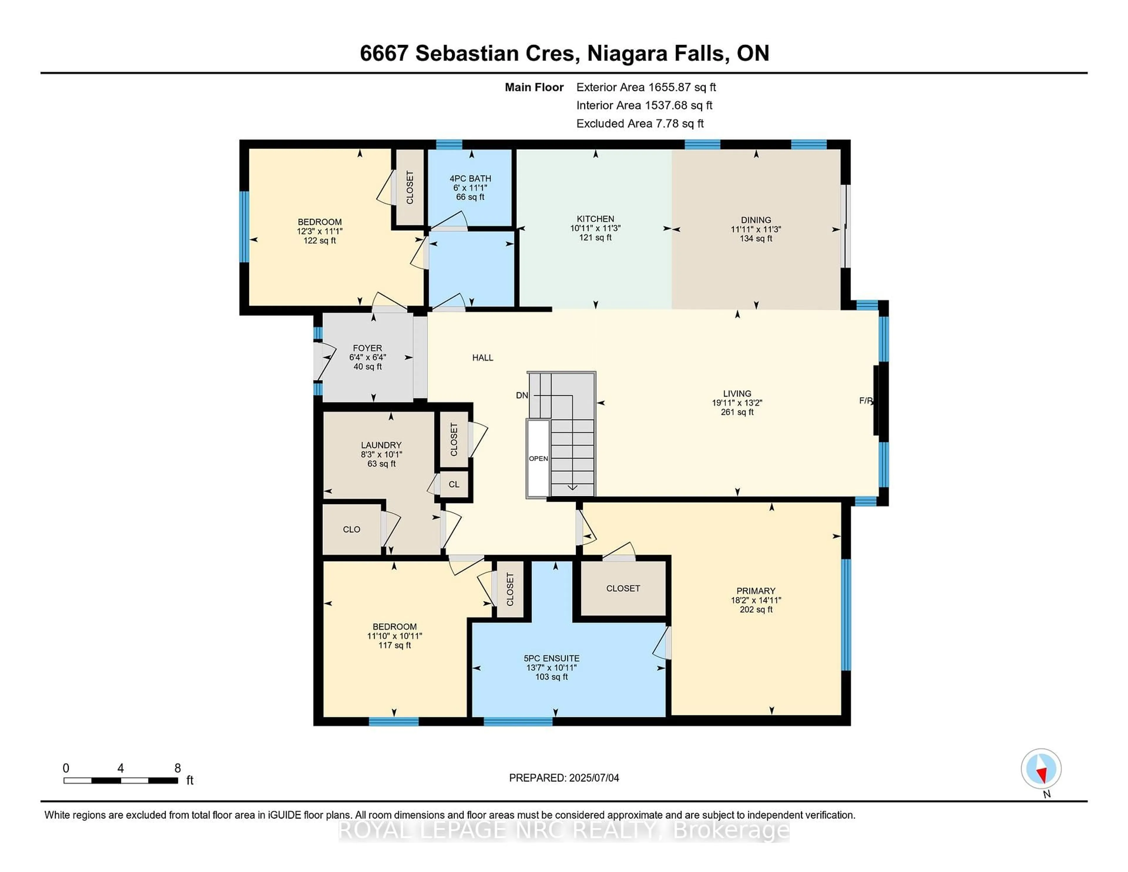 Floor plan for 6667 Sebastian Cres, Niagara Falls Ontario L2H 0C2