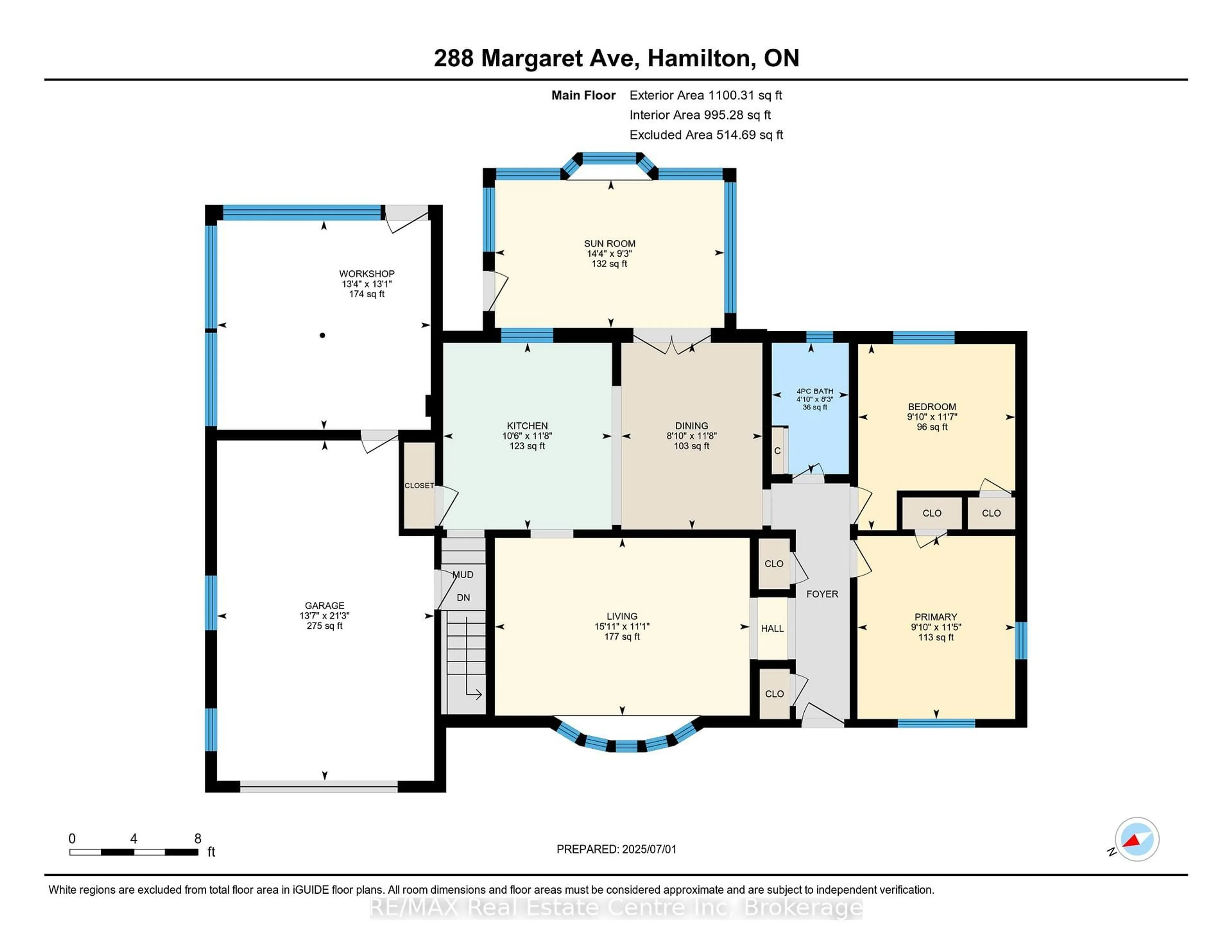 Floor plan for 288 Margaret Ave, Hamilton Ontario L8E 2J2