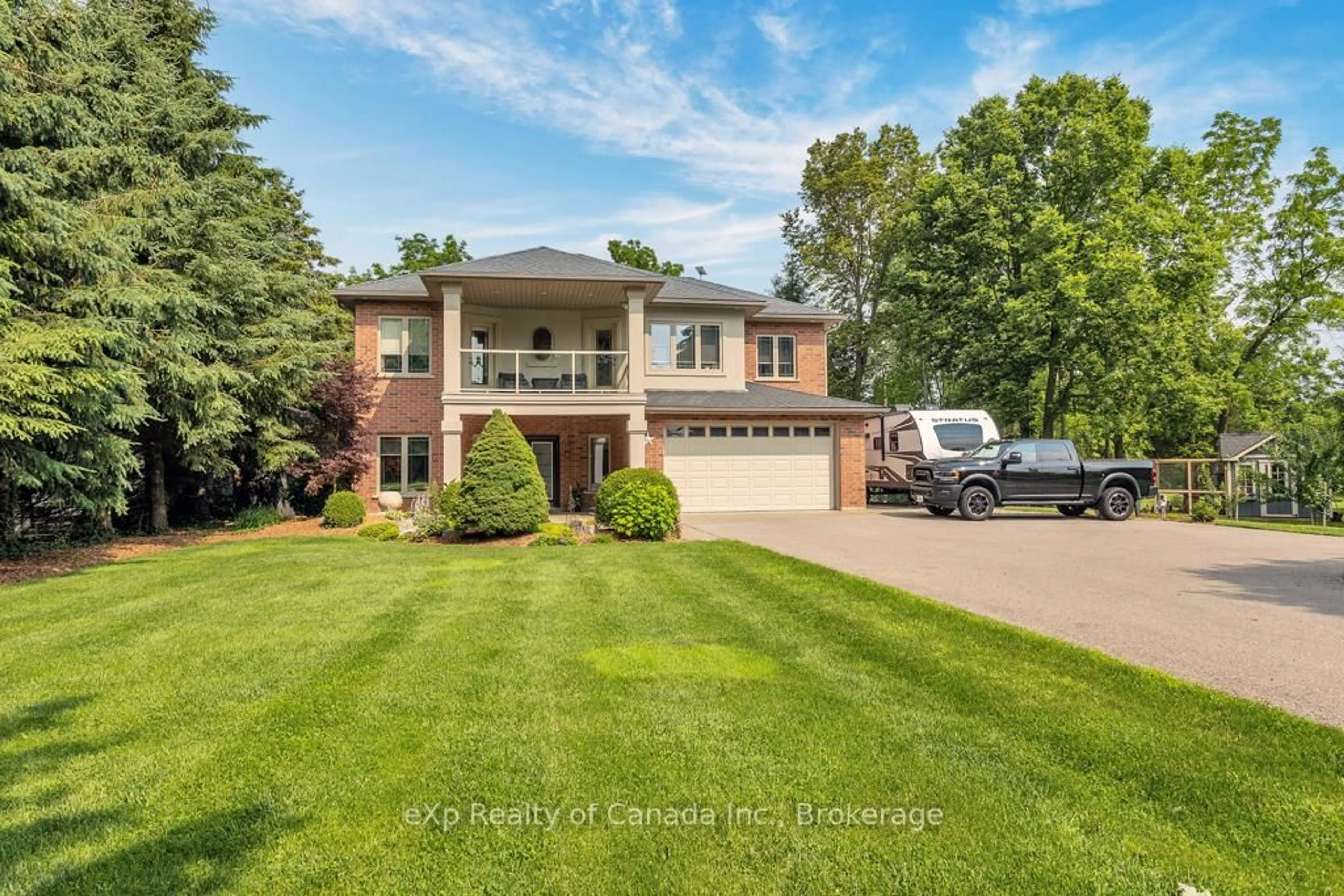 Home with brick exterior material, street for 7116 Hamilton Rd, Thames Centre Ontario N0L 2B0