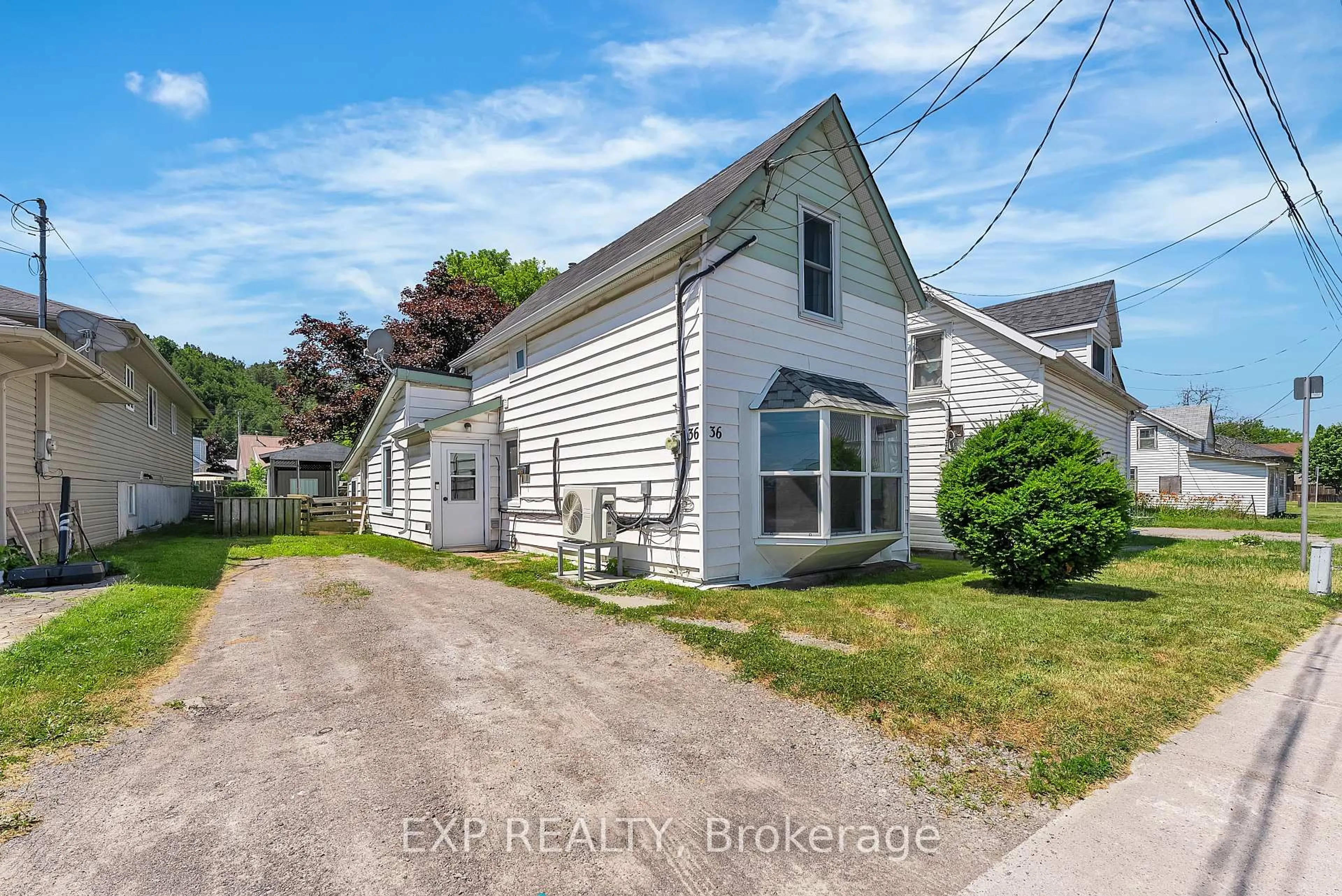 A pic from outside/outdoor area/front of a property/back of a property/a pic from drone, street for 36 Stanley St, Quinte West Ontario K8V 4V2