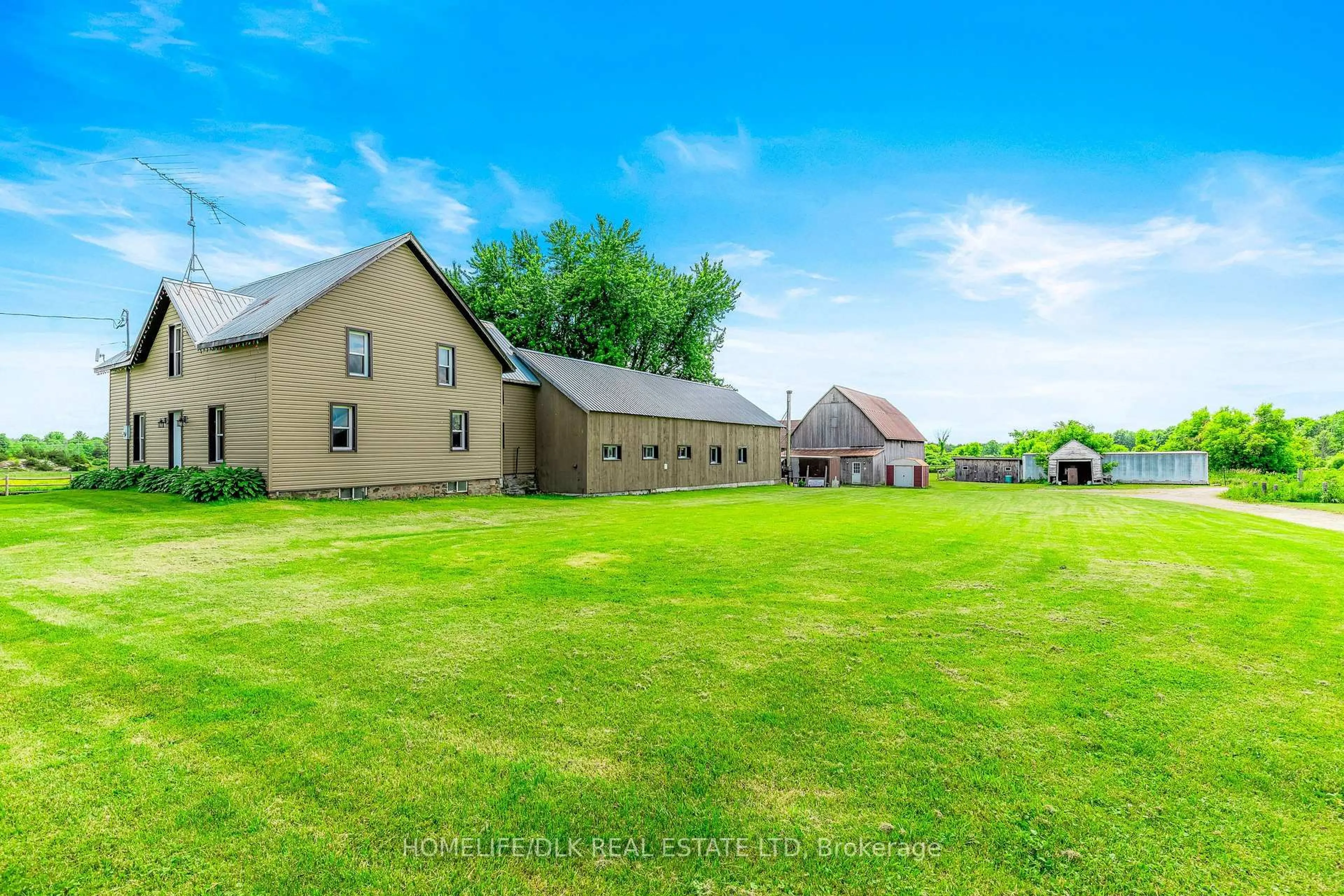 A pic from outside/outdoor area/front of a property/back of a property/a pic from drone, building for 316 Escott Yonge Townline Rd, Leeds and the Thousand Islands Ontario K0E 1R0