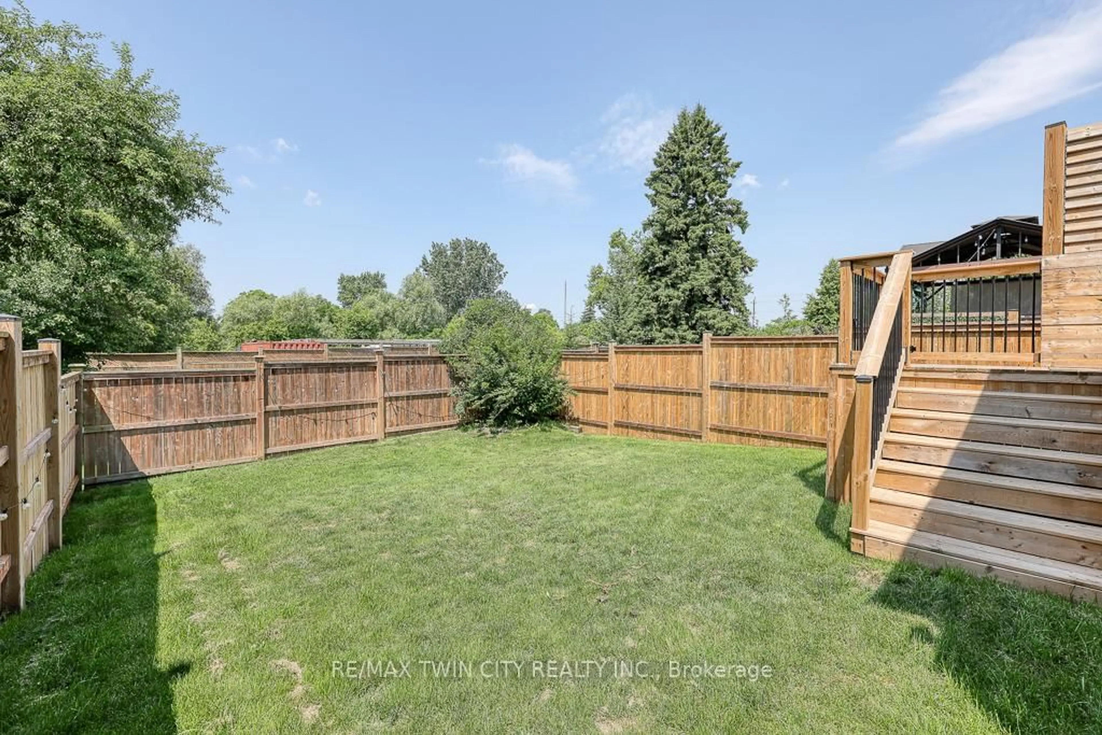 Patio, forest/trees view for 149 Snyder's Rd #9, Wilmot Ontario N3A 2V4