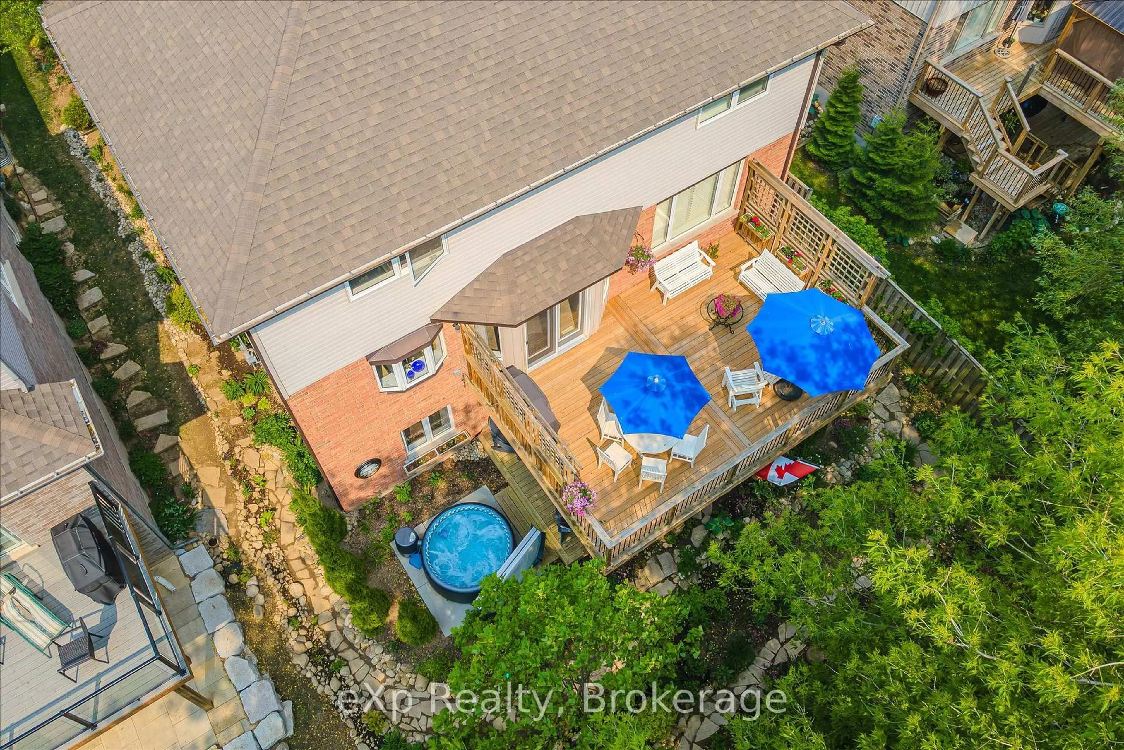 A pic from outside/outdoor area/front of a property/back of a property/a pic from drone, city buildings view from balcony for 106 Bricker Ave, Centre Wellington Ontario N0B 1S0