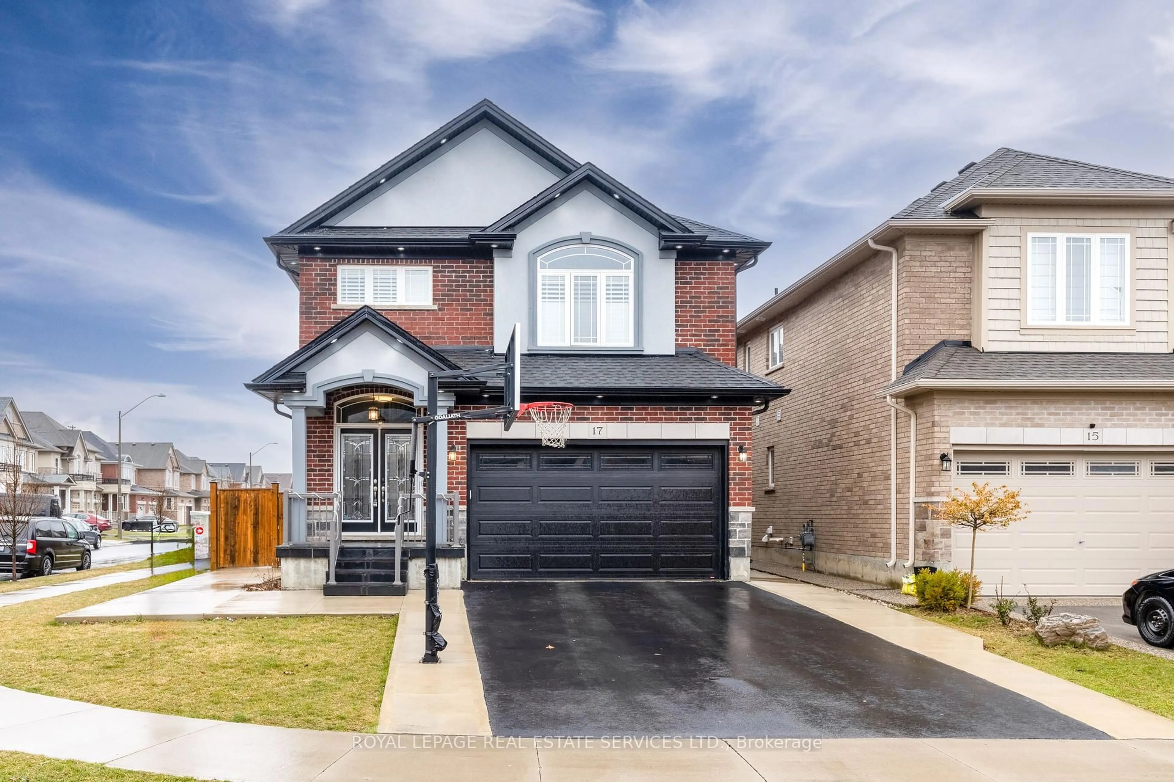 Home with brick exterior material, street for 17 Narbonne Cres, Hamilton Ontario L8J 0J7