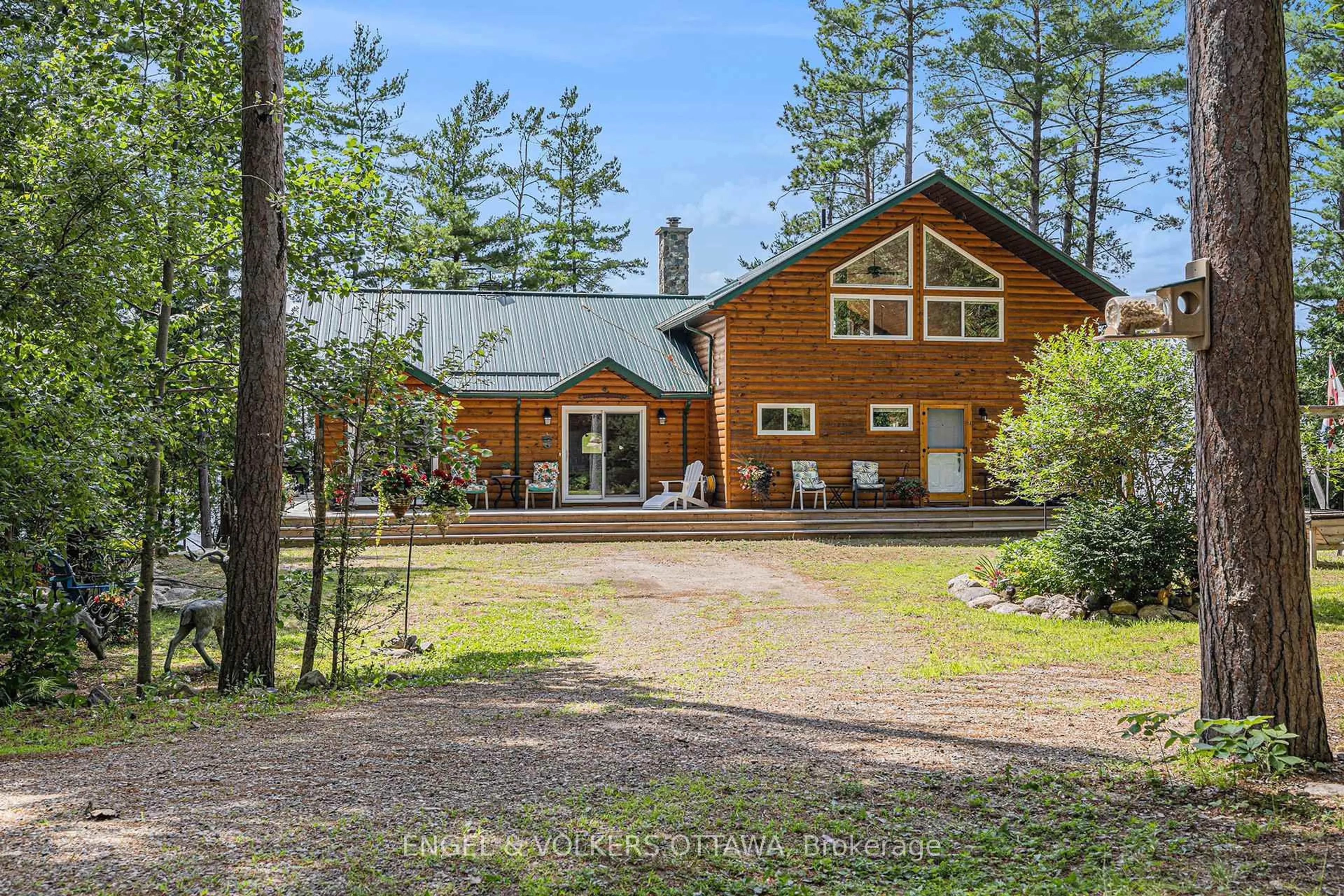 A pic from outside/outdoor area/front of a property/back of a property/a pic from drone, forest/trees view for 631 Golden Lyn Way, Golden Lake Ontario K0J 1X0