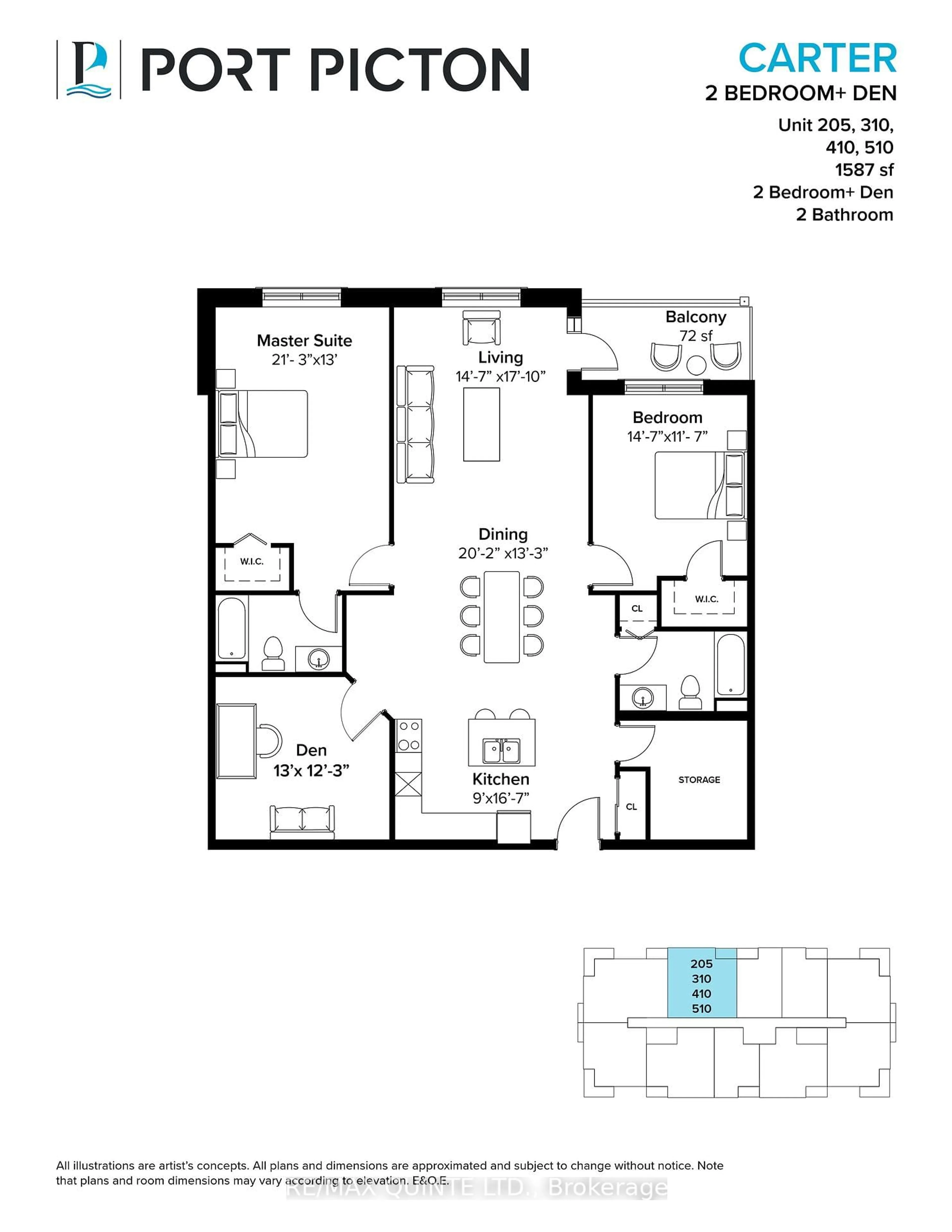 Floor plan for 17 Cleave Ave #205, Prince Edward County Ontario K0K 2T0