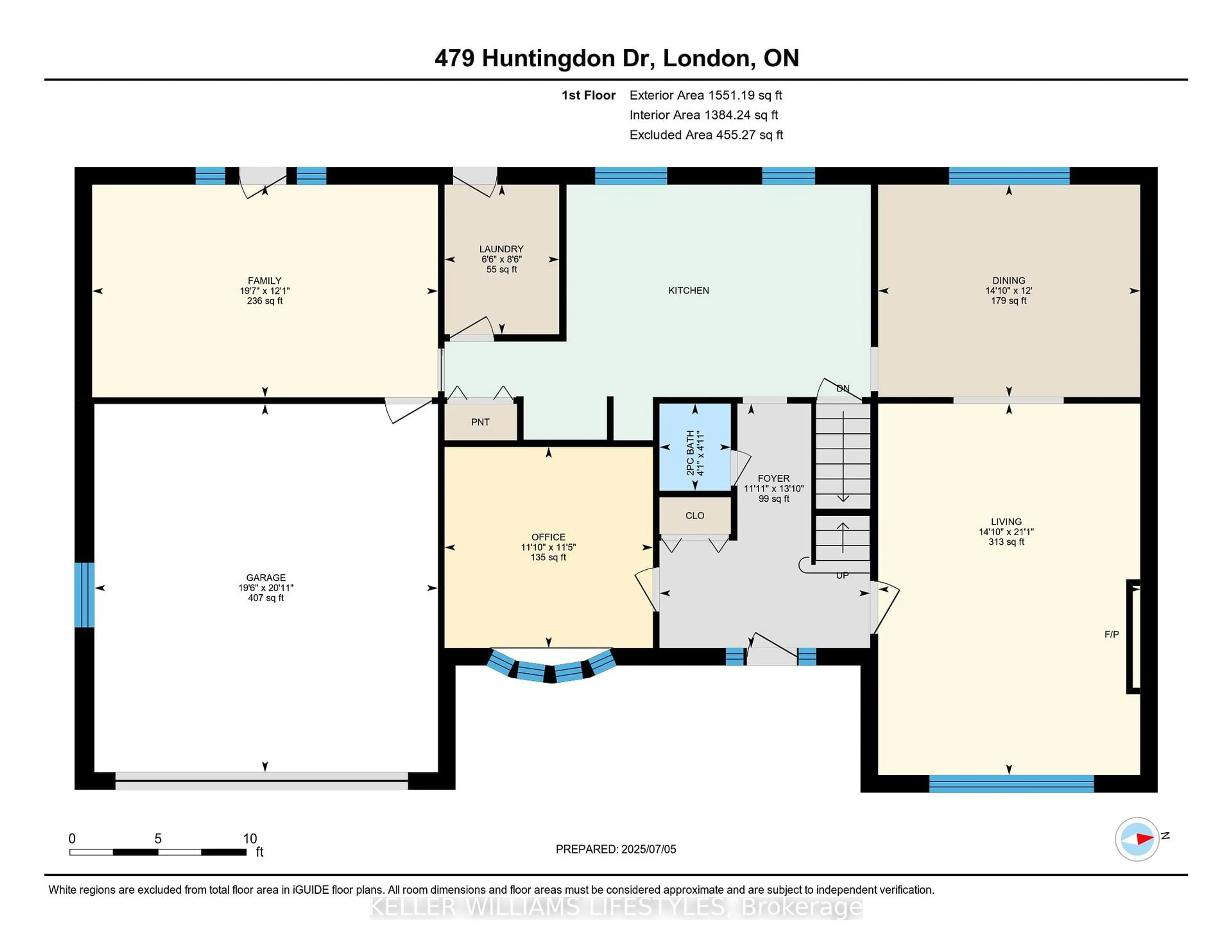 Floor plan for 479 HUNTINGDON Dr, London South Ontario N6C 4H9