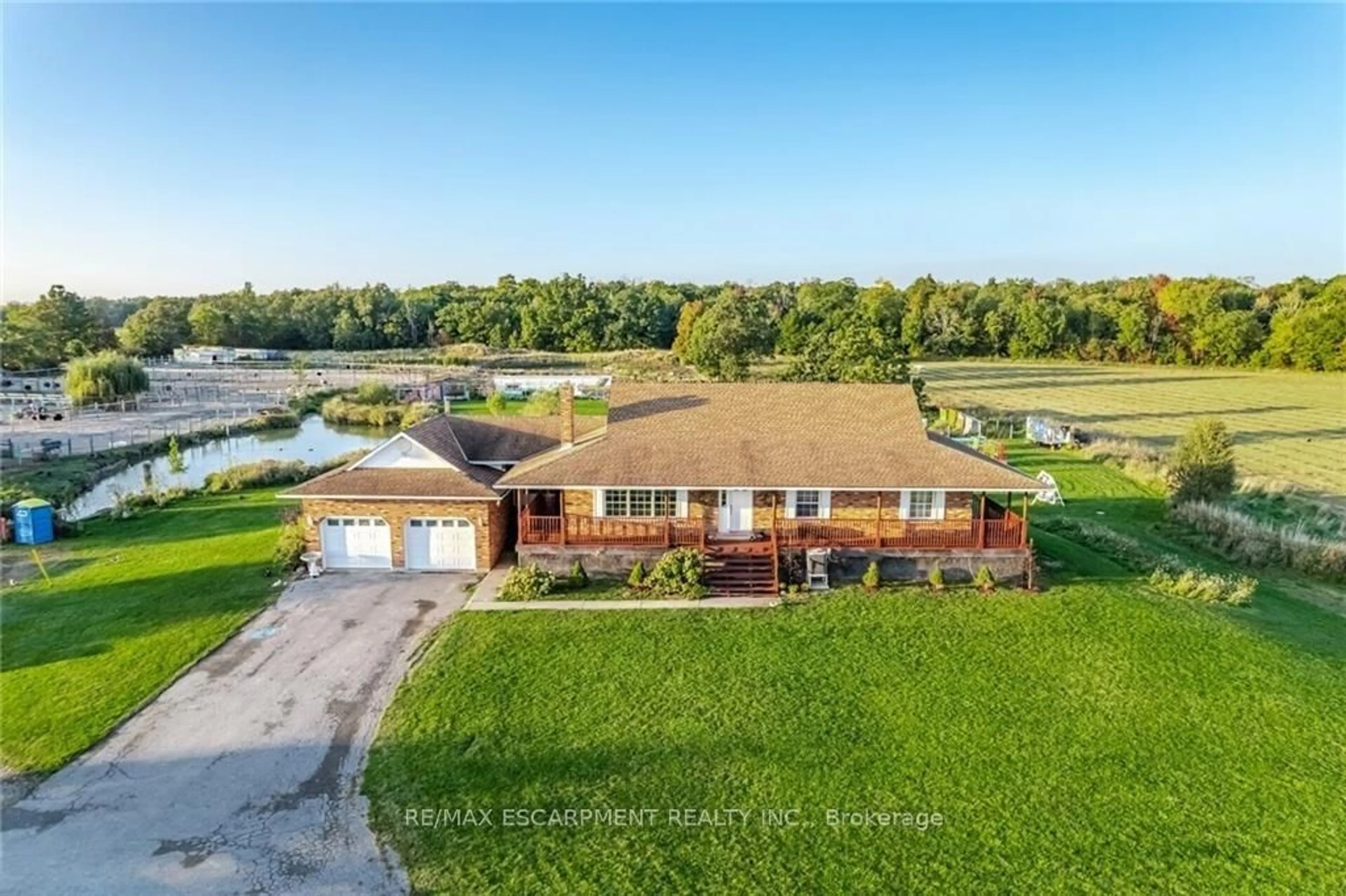A pic from outside/outdoor area/front of a property/back of a property/a pic from drone, water/lake/river/ocean view for 8299 CONCESSION 2 Rd, West Lincoln Ontario L0R 1E0