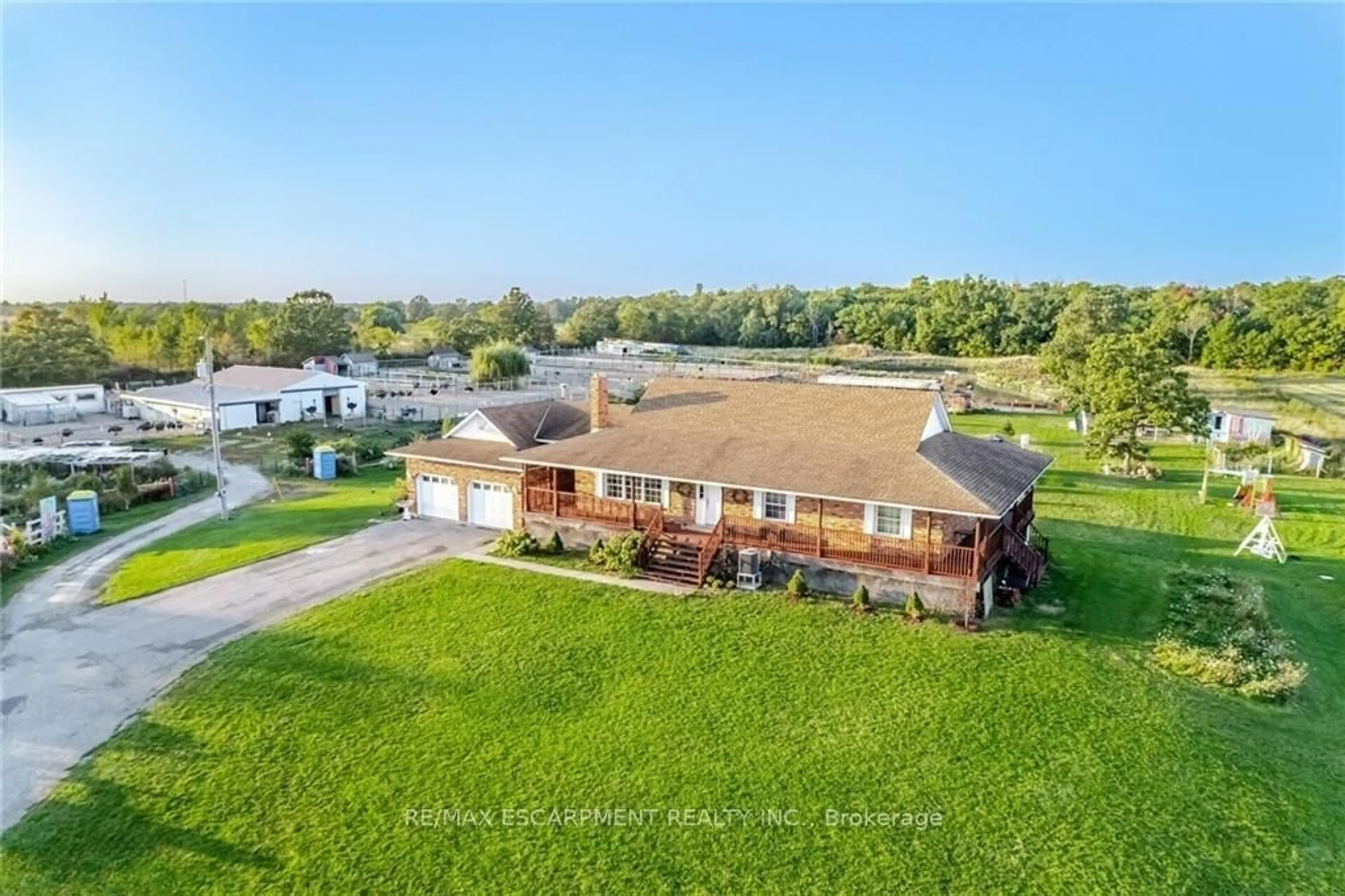 A pic from outside/outdoor area/front of a property/back of a property/a pic from drone, water/lake/river/ocean view for 8299 CONCESSION 2 Rd, West Lincoln Ontario L0R 1E0