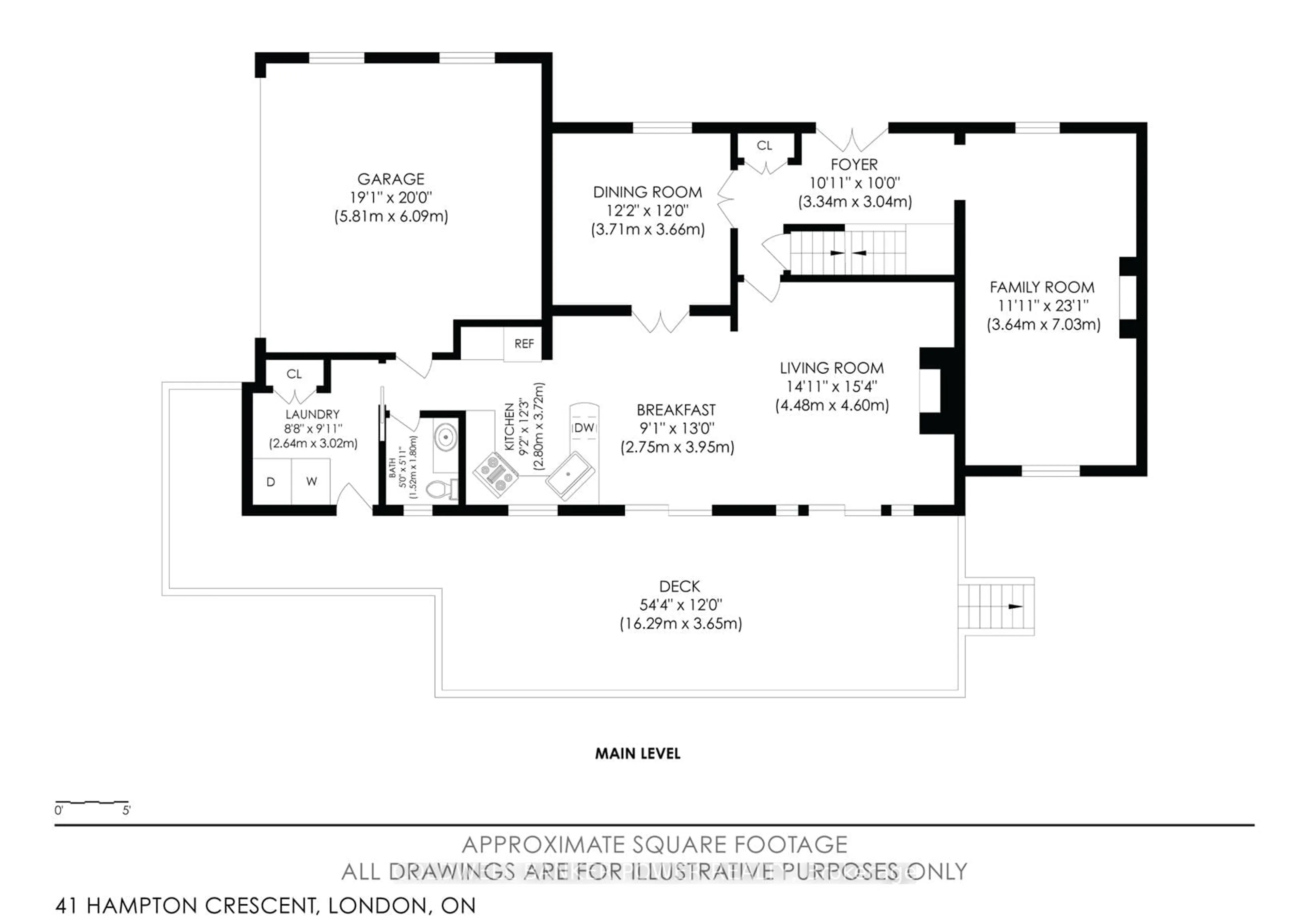 Floor plan for 41 Hampton Cres, London North Ontario N6H 2N7