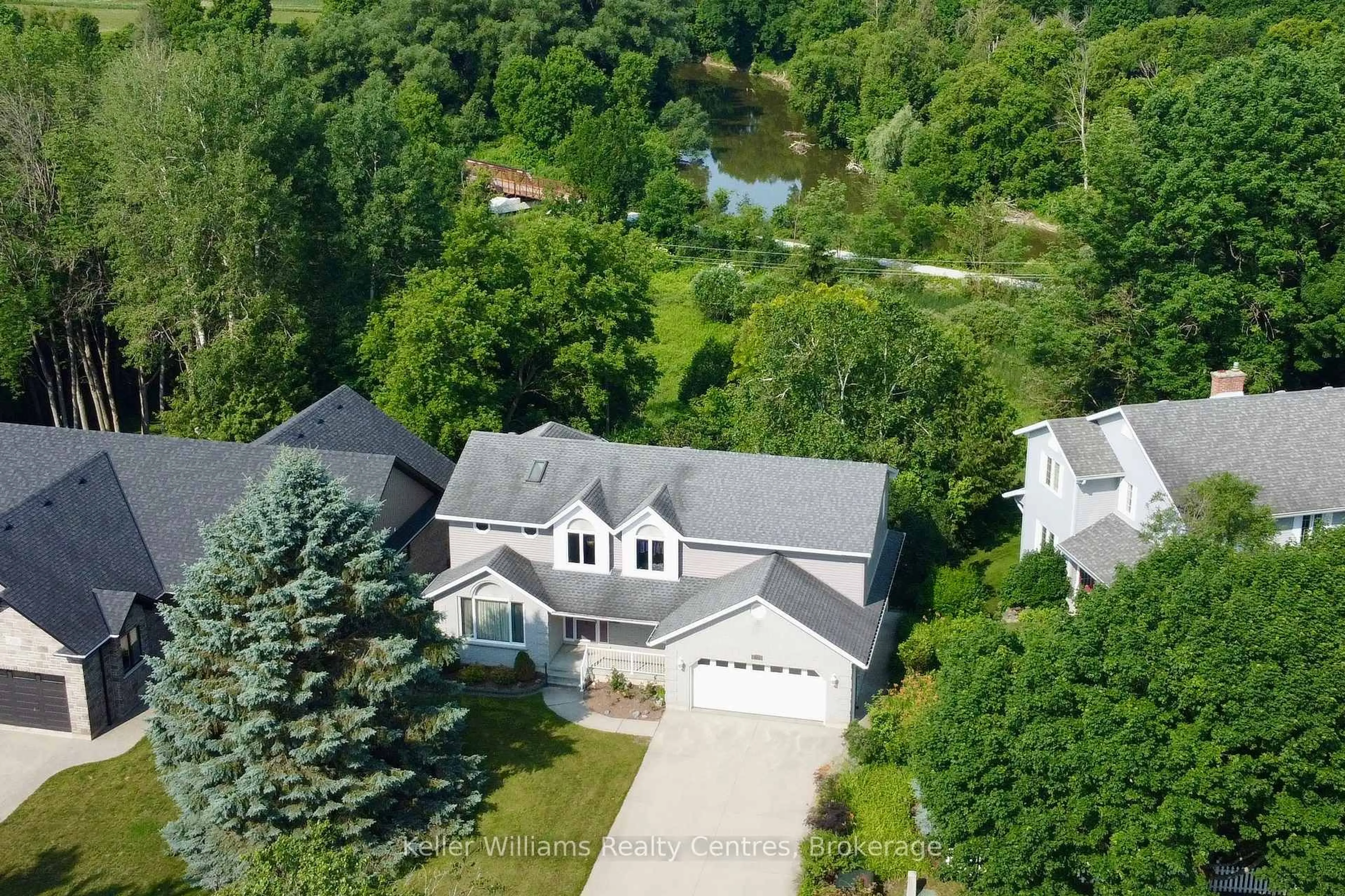 A pic from outside/outdoor area/front of a property/back of a property/a pic from drone, water/lake/river/ocean view for 222 2nd Ave, Hanover Ontario N4N 3S2