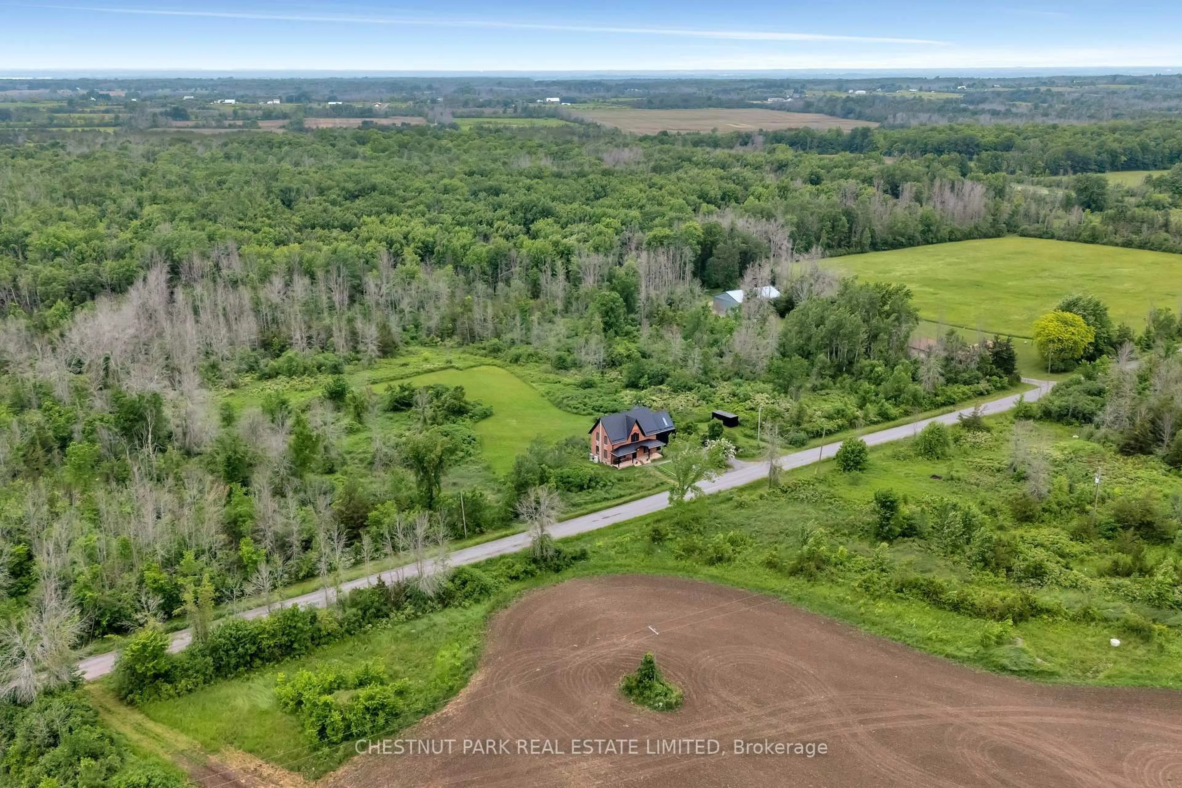 A pic from outside/outdoor area/front of a property/back of a property/a pic from drone, forest/trees view for 789 Bethesda Rd, Prince Edward County Ontario K0K 2T0