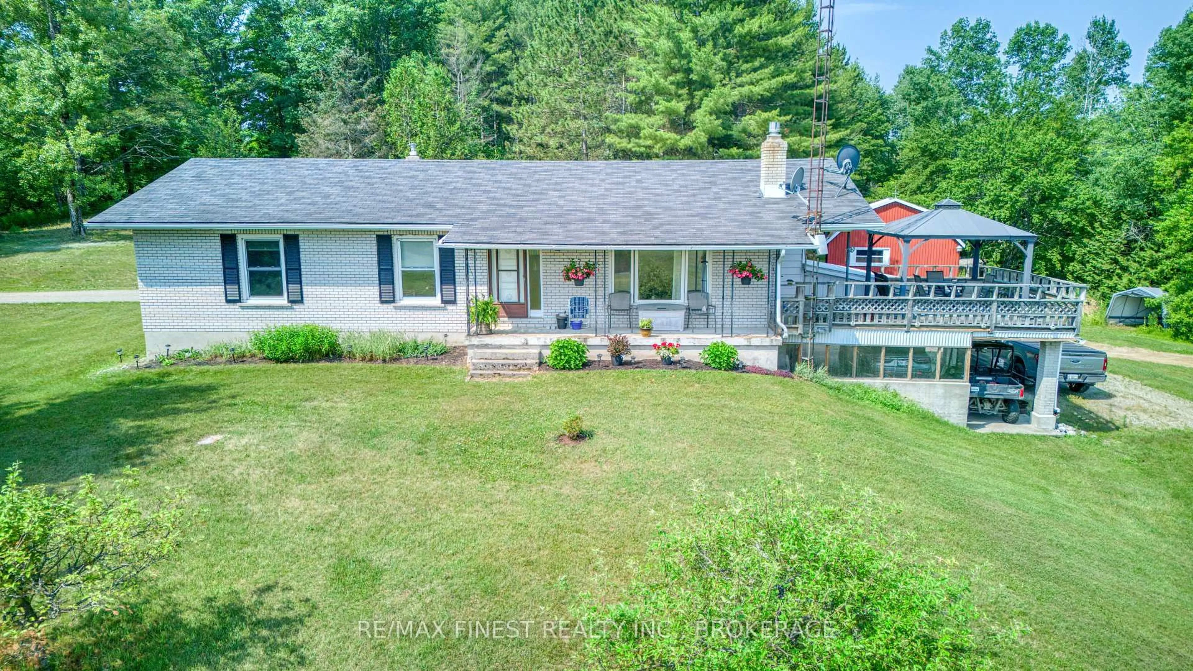 A pic from outside/outdoor area/front of a property/back of a property/a pic from drone, water/lake/river/ocean view for 1286 Brock Rd, Mountain Grove Ontario K0H 2E0