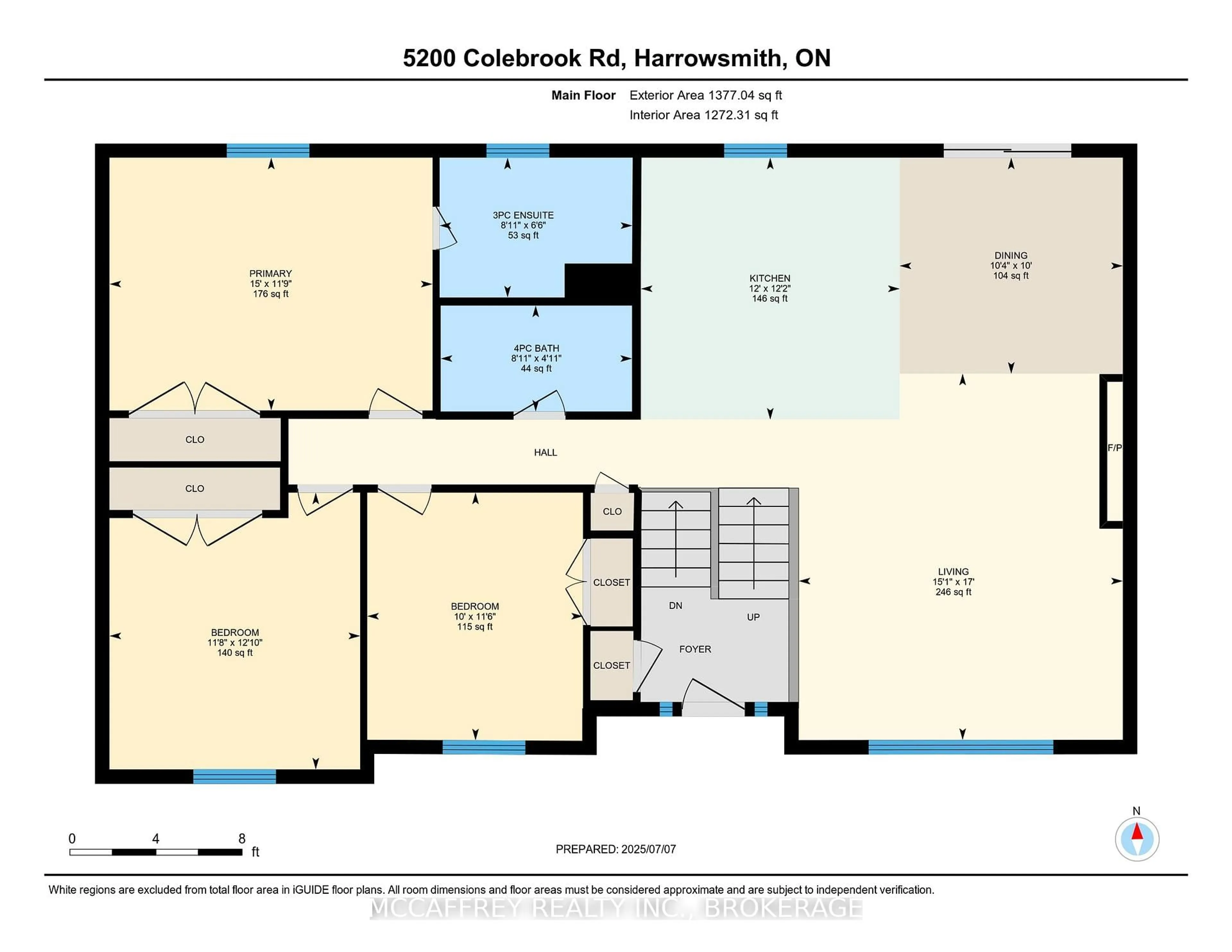 Floor plan for 5200 Colebrook Rd, Harrowsmith Ontario K0H 1V0