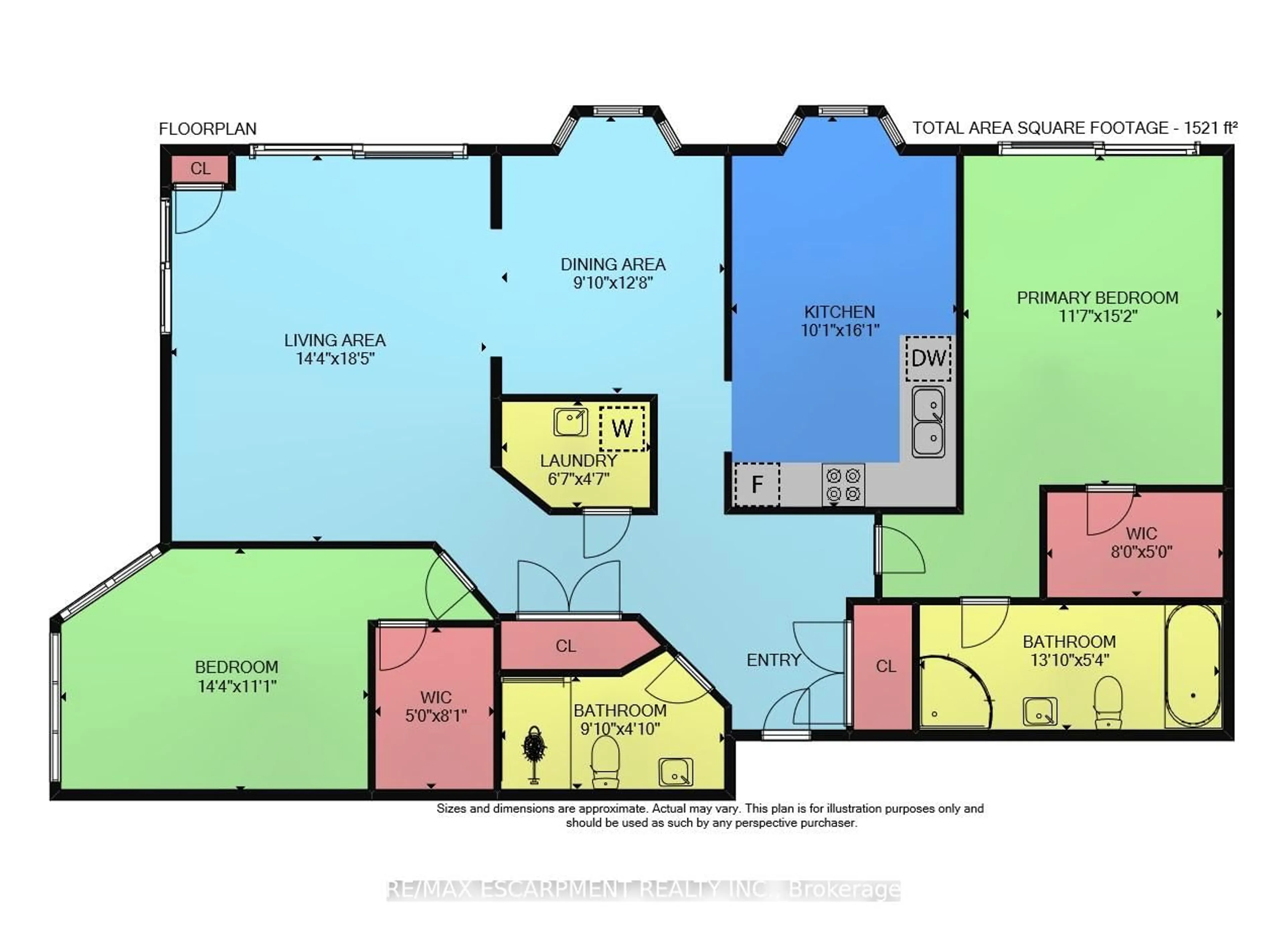 Floor plan for 67 Caroline St #203, Hamilton Ontario L8P 3K6